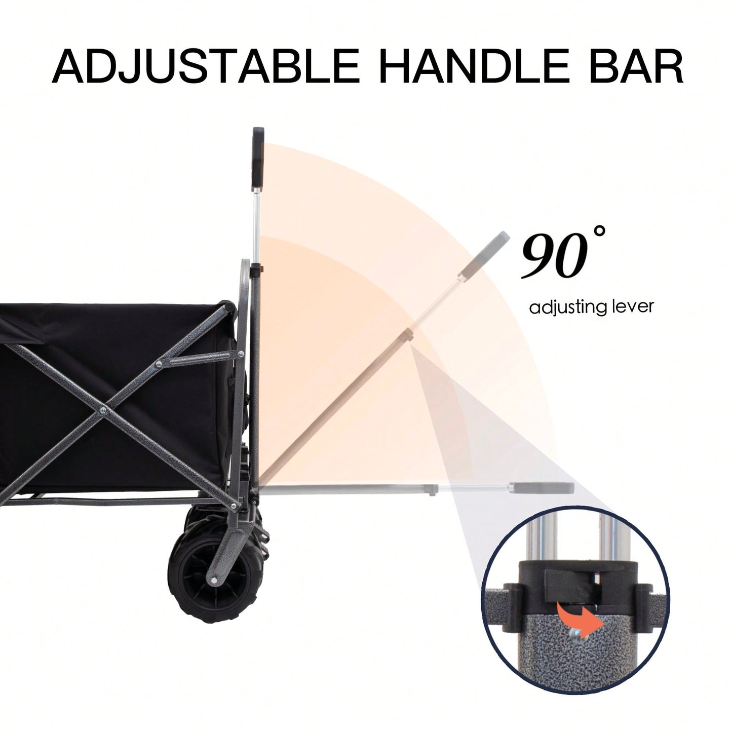 Versatile Folding Wagon For Kids - Portable Beach Trolley Cart For Outdoor Garden, Park, And Camping With Large Wheels