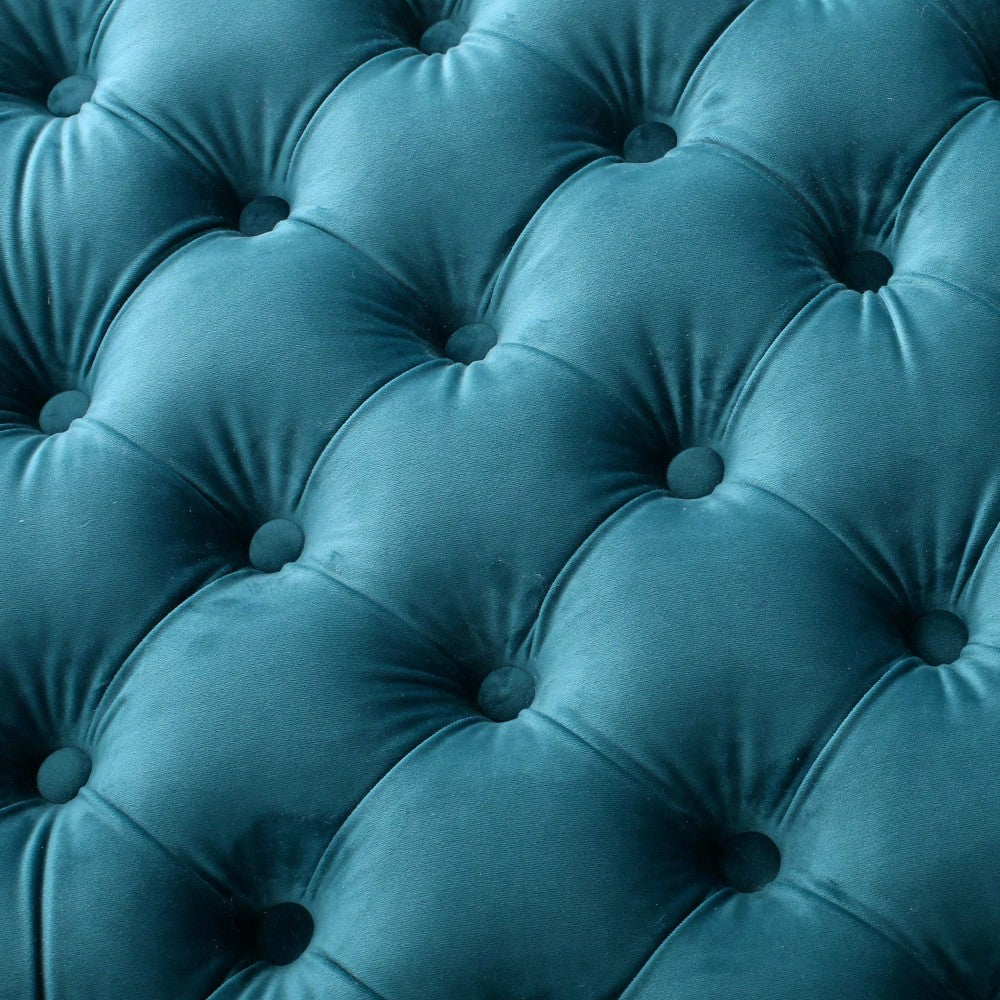 Stylish Modern  Ottoman For Living Room, Bedroom, Or Office - Versatile Footrest And Seat With Soft Velvet Fabric