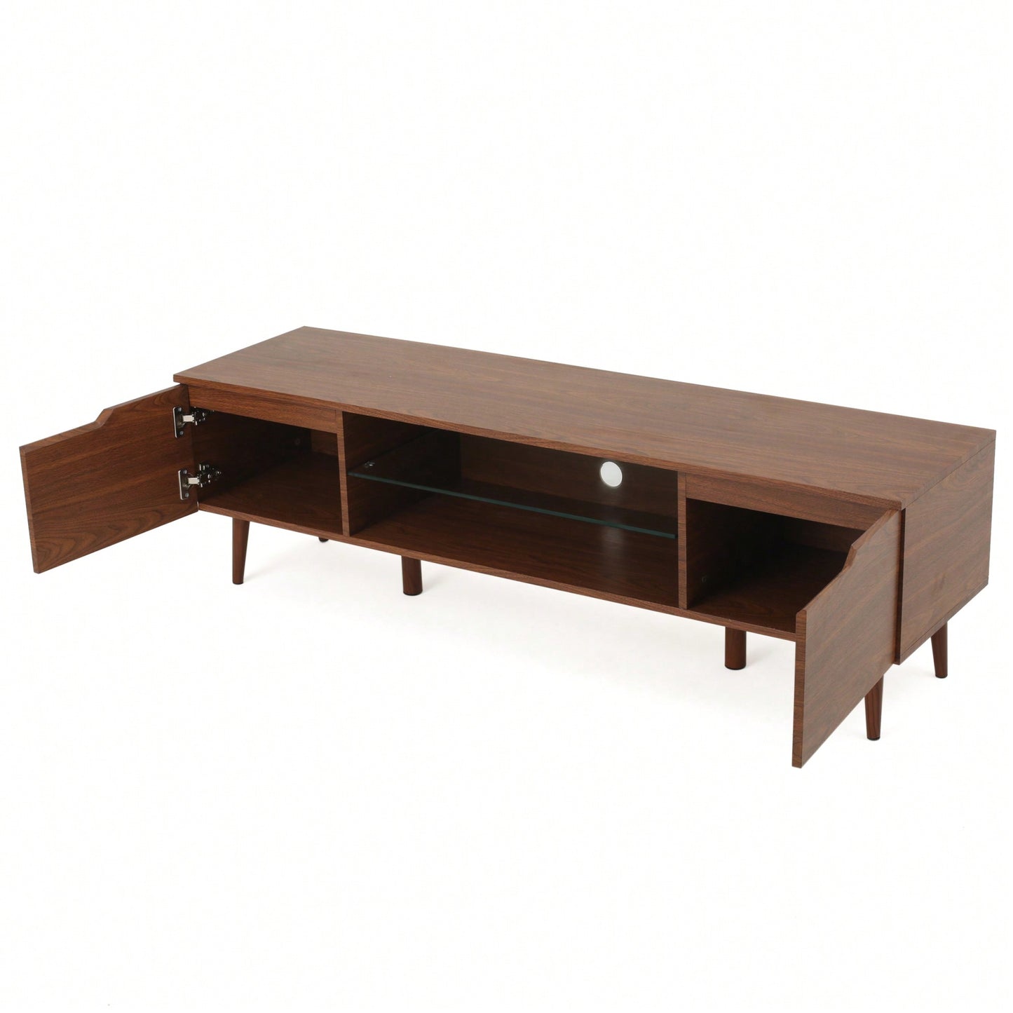 Versatile Modern TV Stand With Ample Storage And Adjustable Shelves For Living Room Entertainment Center