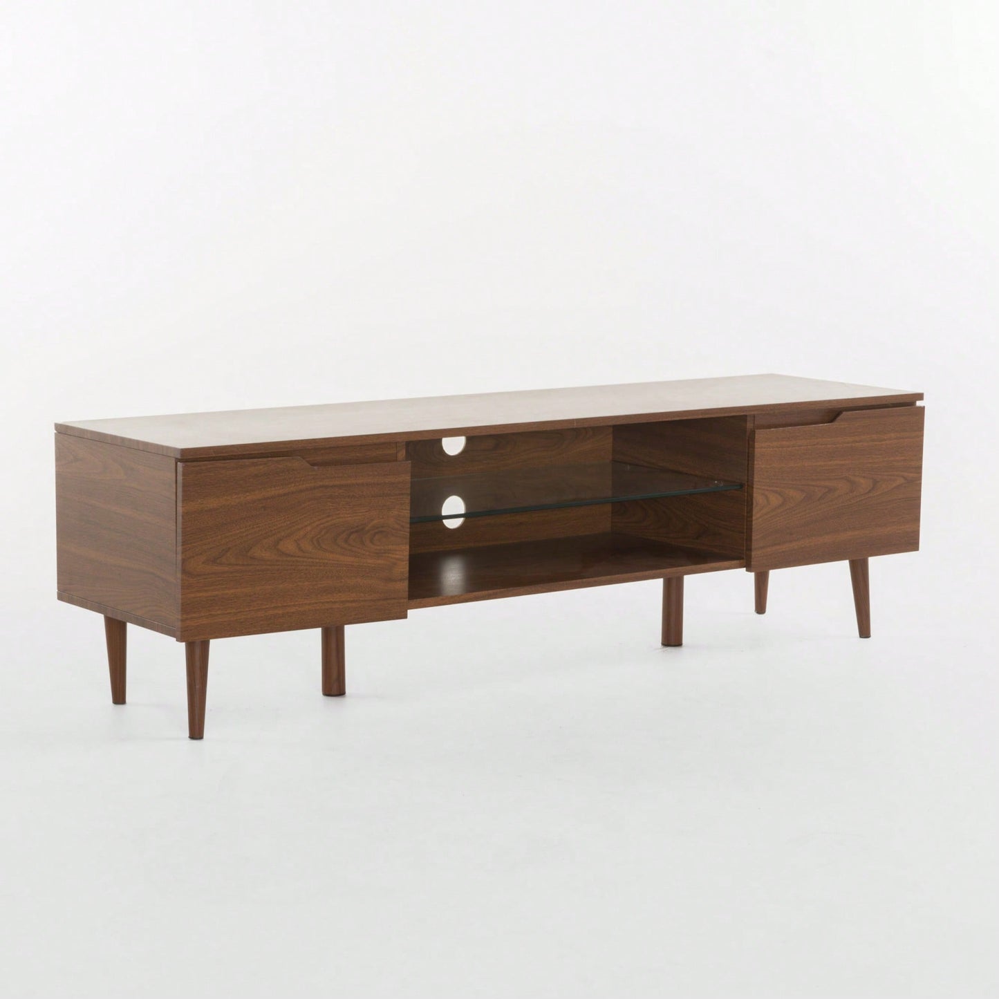 Versatile Modern TV Stand With Ample Storage And Adjustable Shelves For Living Room Entertainment Center