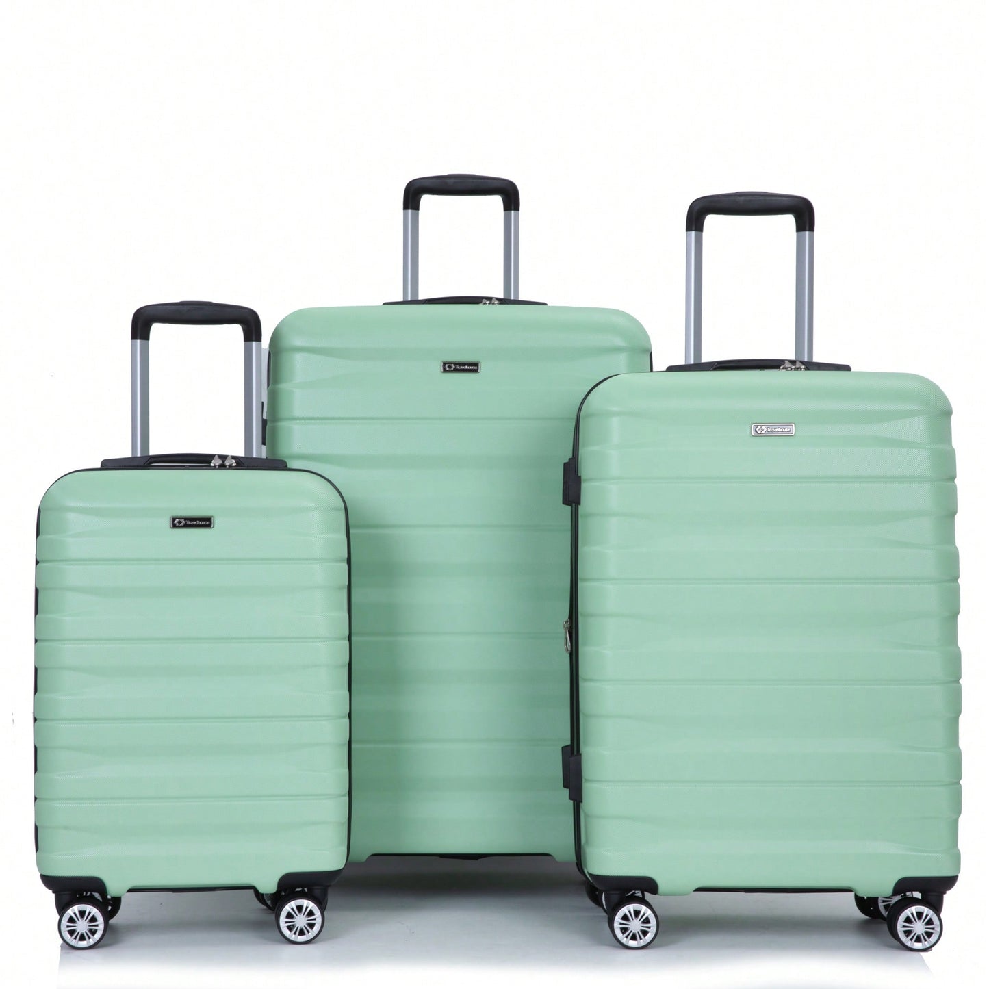 Lightweight Durable 3-Piece Expandable Luggage Set With Double Spinner Wheels, TSA Lock, And Hooks - Dark Blue (21"/25"/29")