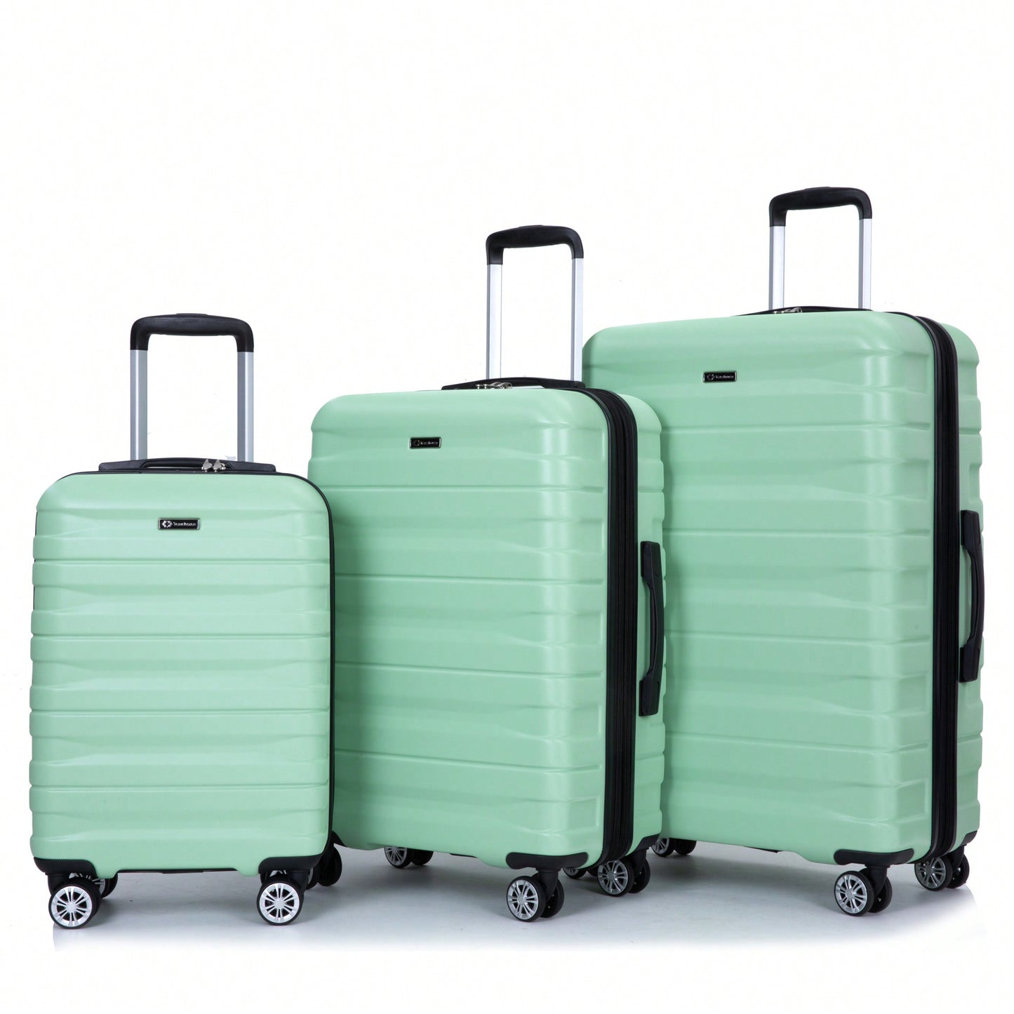 Lightweight Durable 3-Piece Expandable Luggage Set With Double Spinner Wheels, TSA Lock, And Hooks - Dark Blue (21"/25"/29")