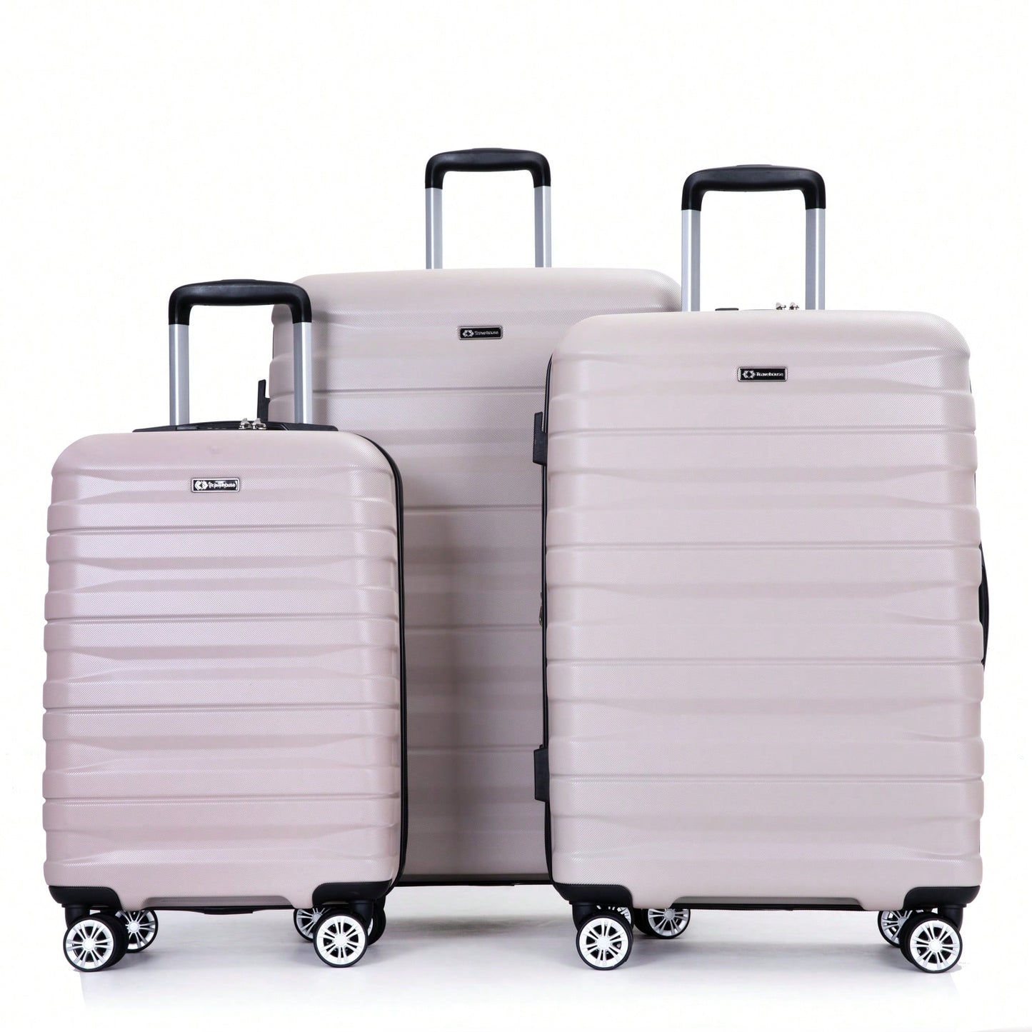 Lightweight Durable 3-Piece Expandable Luggage Set With Double Spinner Wheels, TSA Lock, And Hooks - Dark Blue (21"/25"/29")