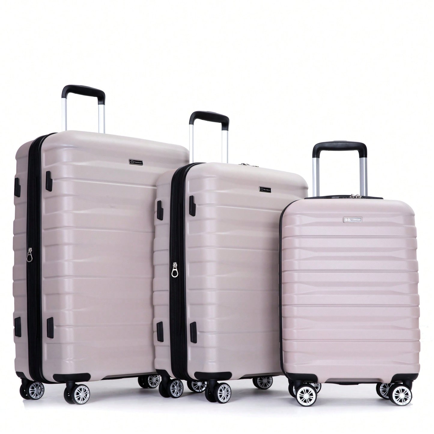 Lightweight Durable 3-Piece Expandable Luggage Set With Double Spinner Wheels, TSA Lock, And Hooks - Dark Blue (21"/25"/29")