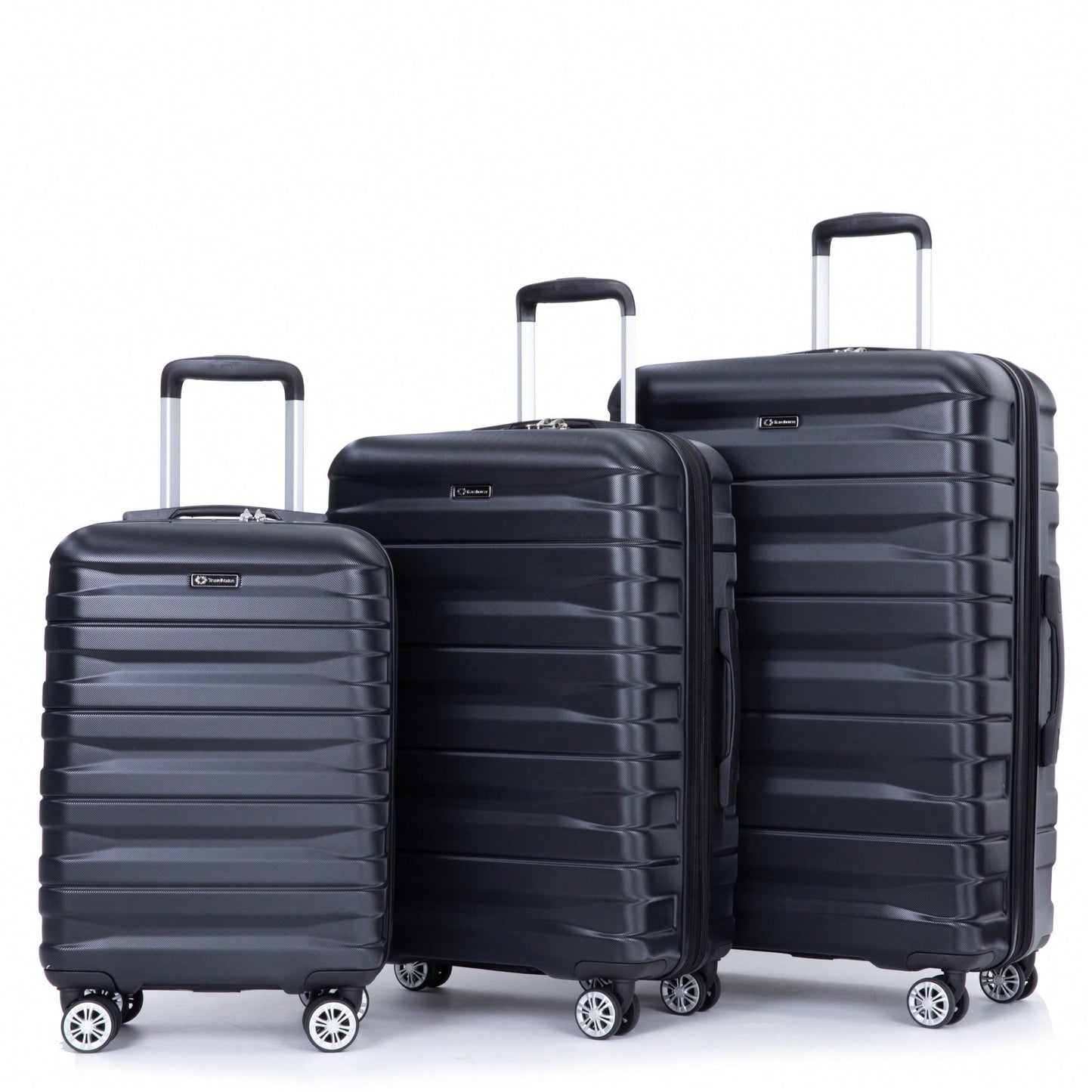 Lightweight Durable 3-Piece Expandable Luggage Set With Double Spinner Wheels, TSA Lock, And Hooks - Dark Blue (21"/25"/29")