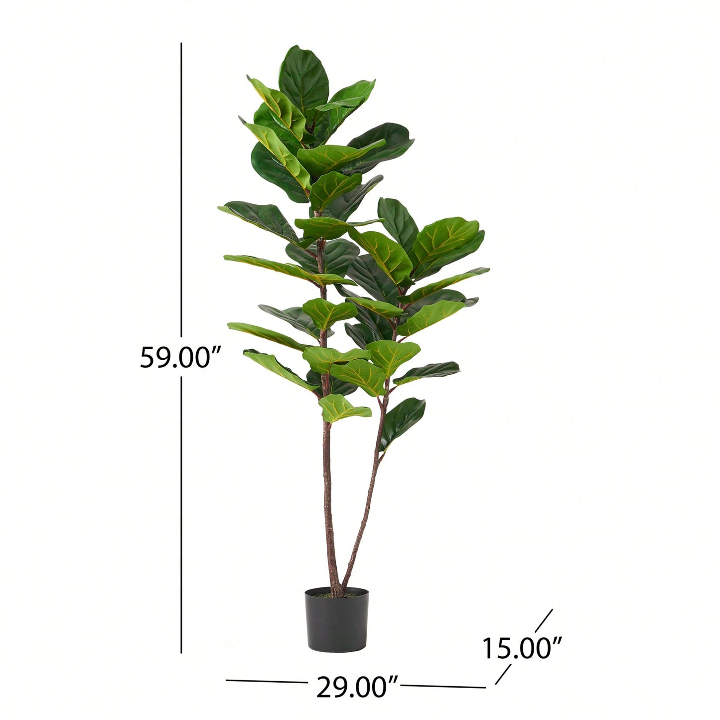 Lifelike 150CM Fiddle Leaf Fig Tree For Home Decor And Indoor Spaces