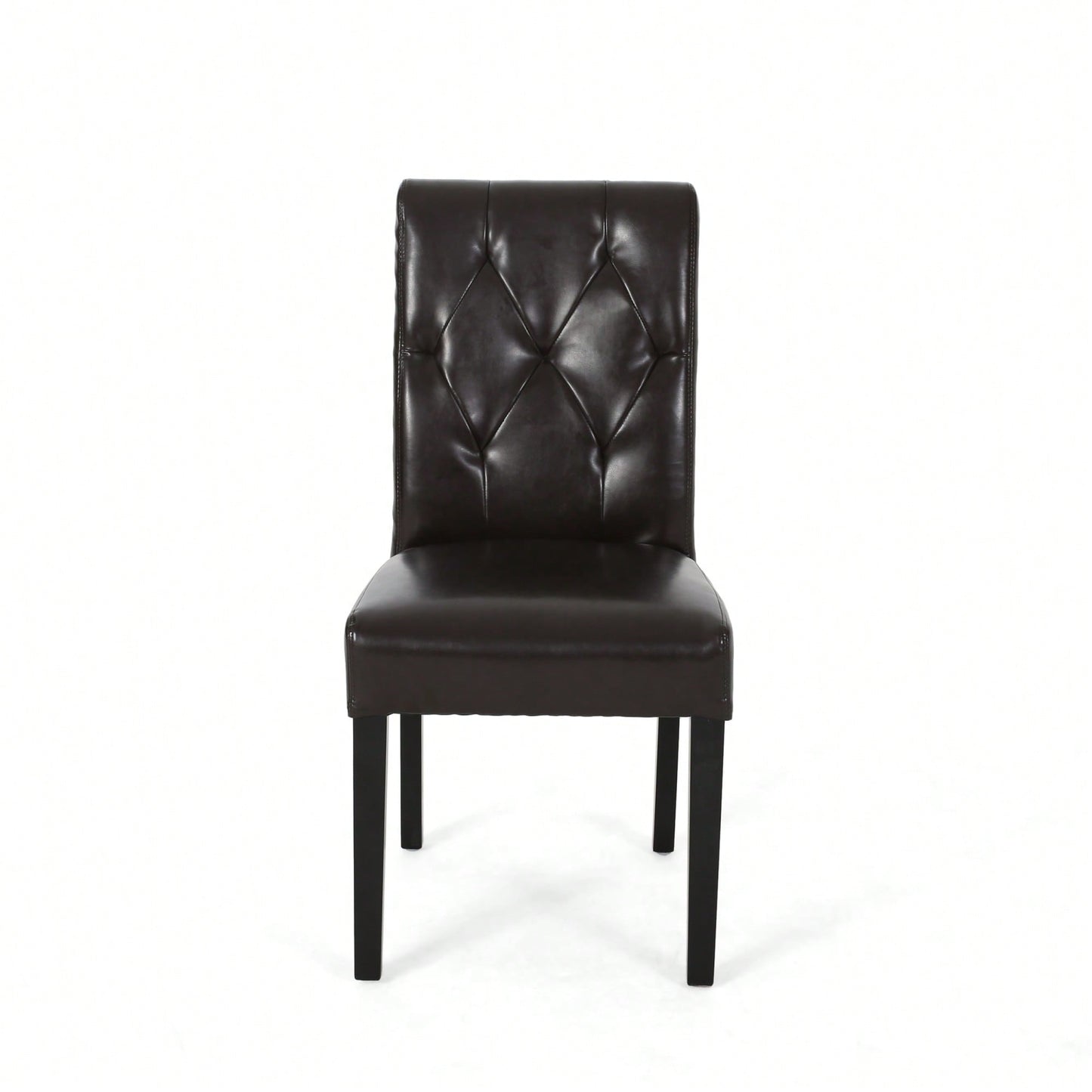 Elegant Tufted Dining Chair Set With Decorative Buttons - Pair Of 2