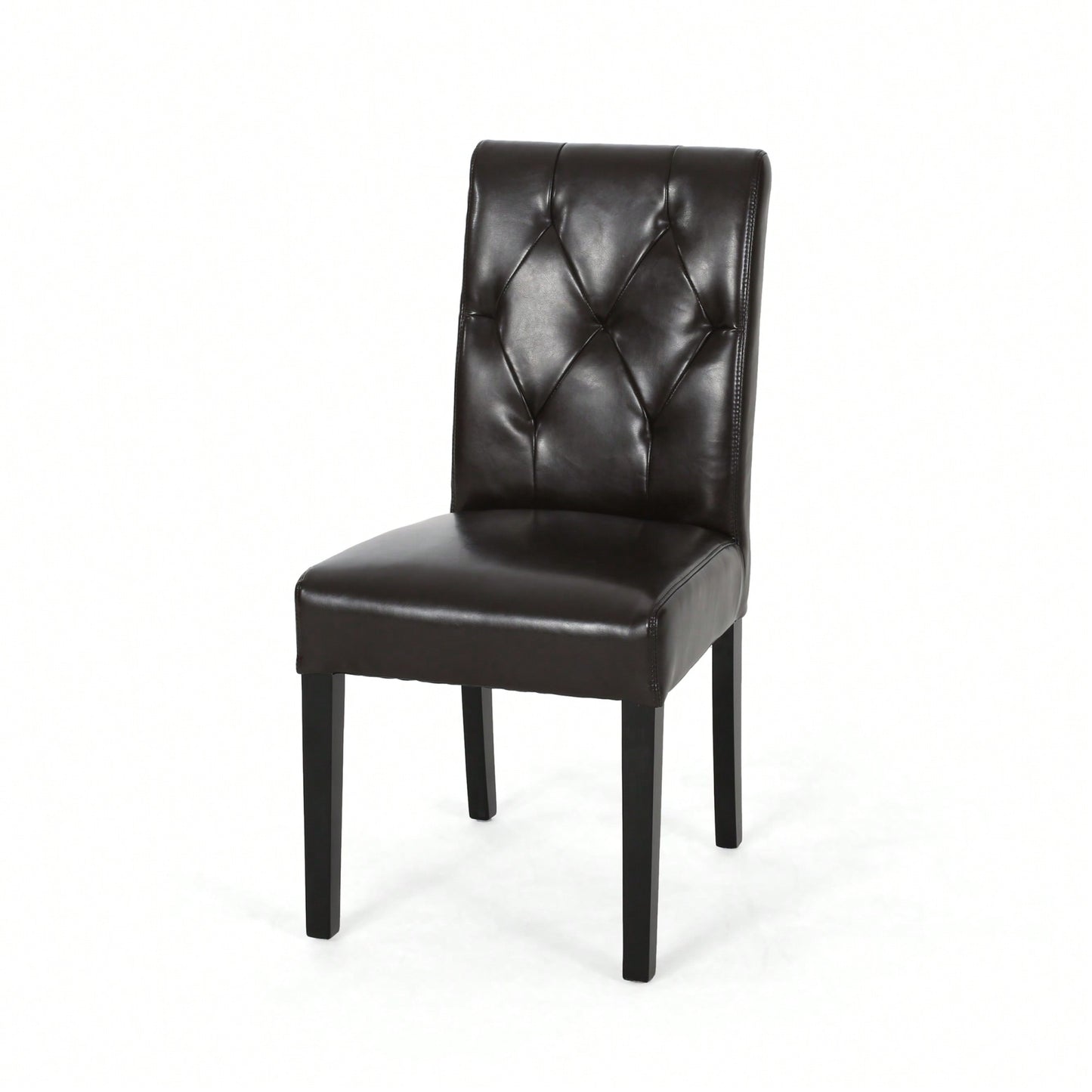 Elegant Tufted Dining Chair Set With Decorative Buttons - Pair Of 2