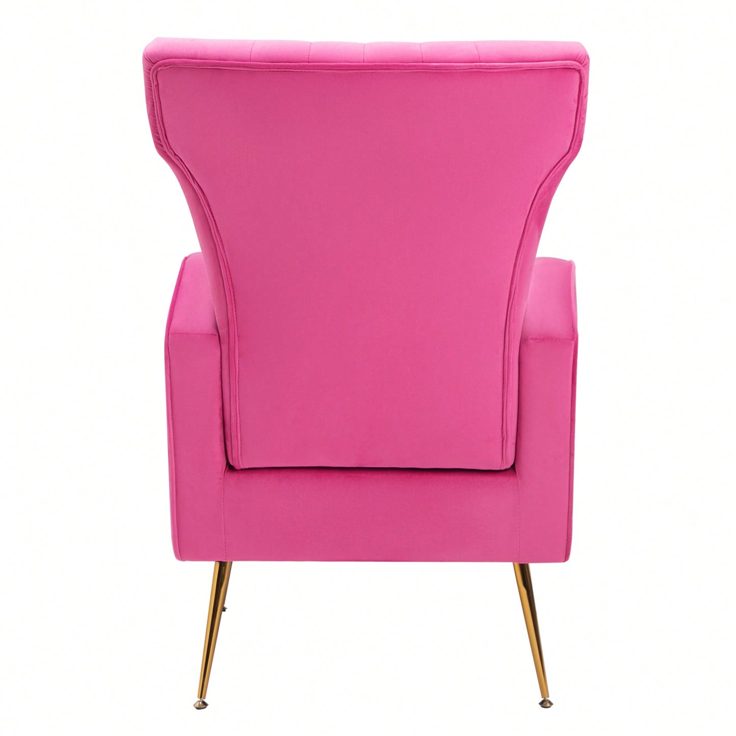 Elegant Velvet Wingback Accent Chair With Gold Legs - Upholstered Arm Chair For Living Room And Bedroom Decor