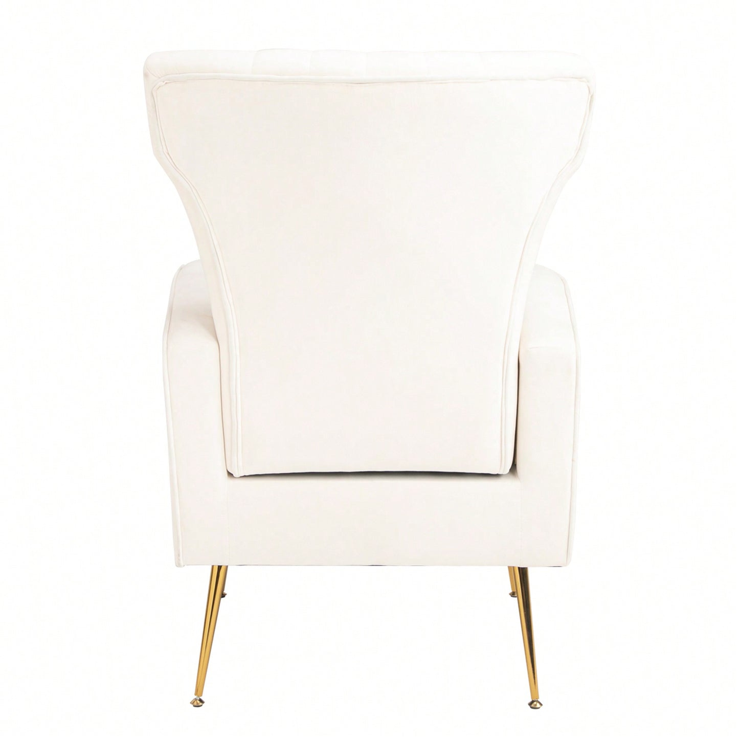Elegant Velvet Wingback Accent Chair With Gold Legs - Upholstered Arm Chair For Living Room And Bedroom Decor