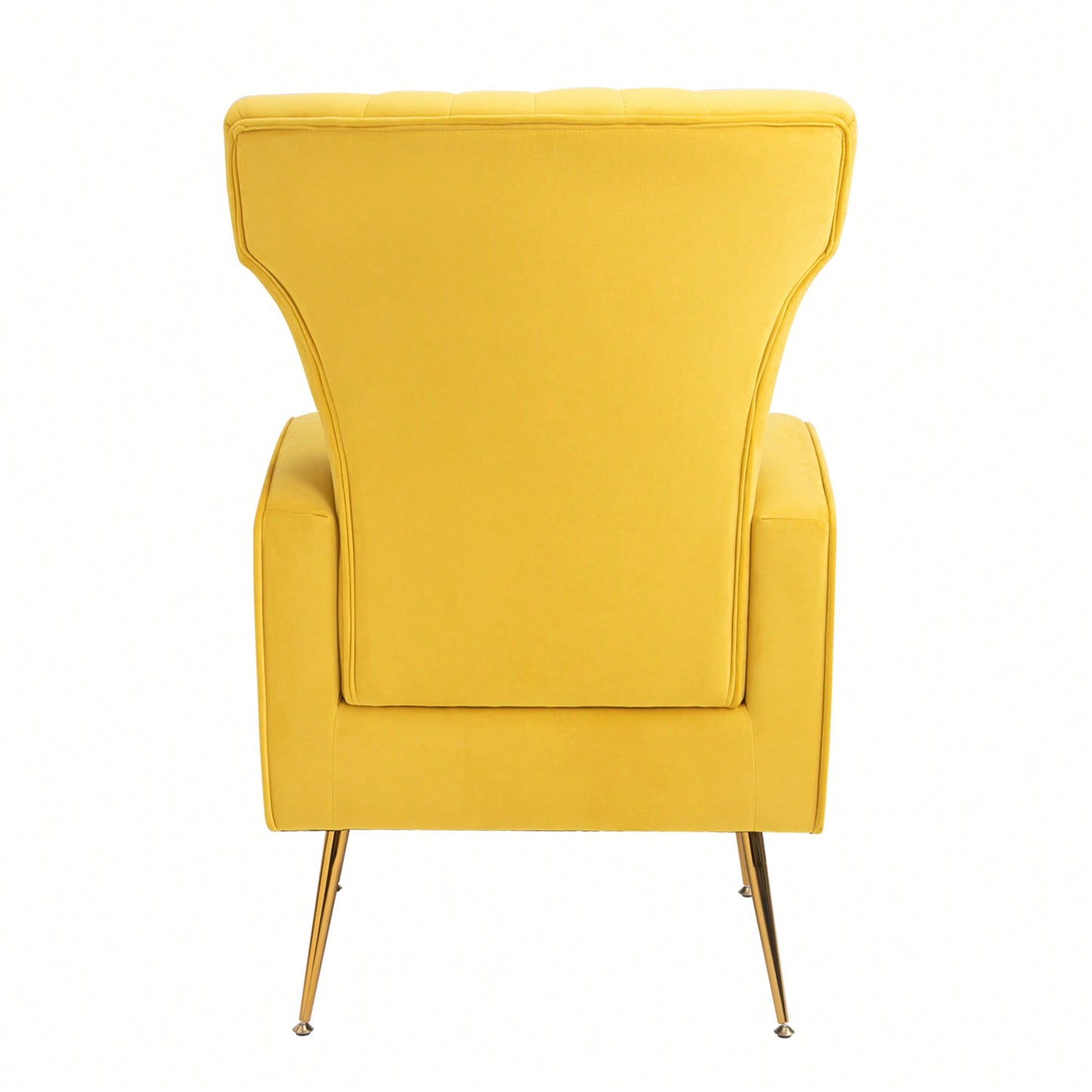 Elegant Velvet Wingback Accent Chair With Gold Legs - Upholstered Arm Chair For Living Room And Bedroom Decor