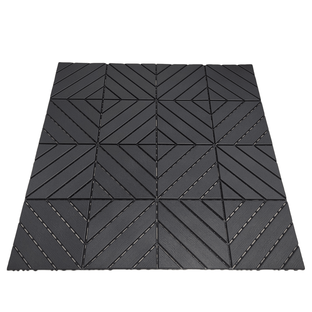 36-Pack Grey Interlocking Waterproof Deck Tiles 12x12 for Outdoor Patio Poolside Balcony and Backyard Flooring