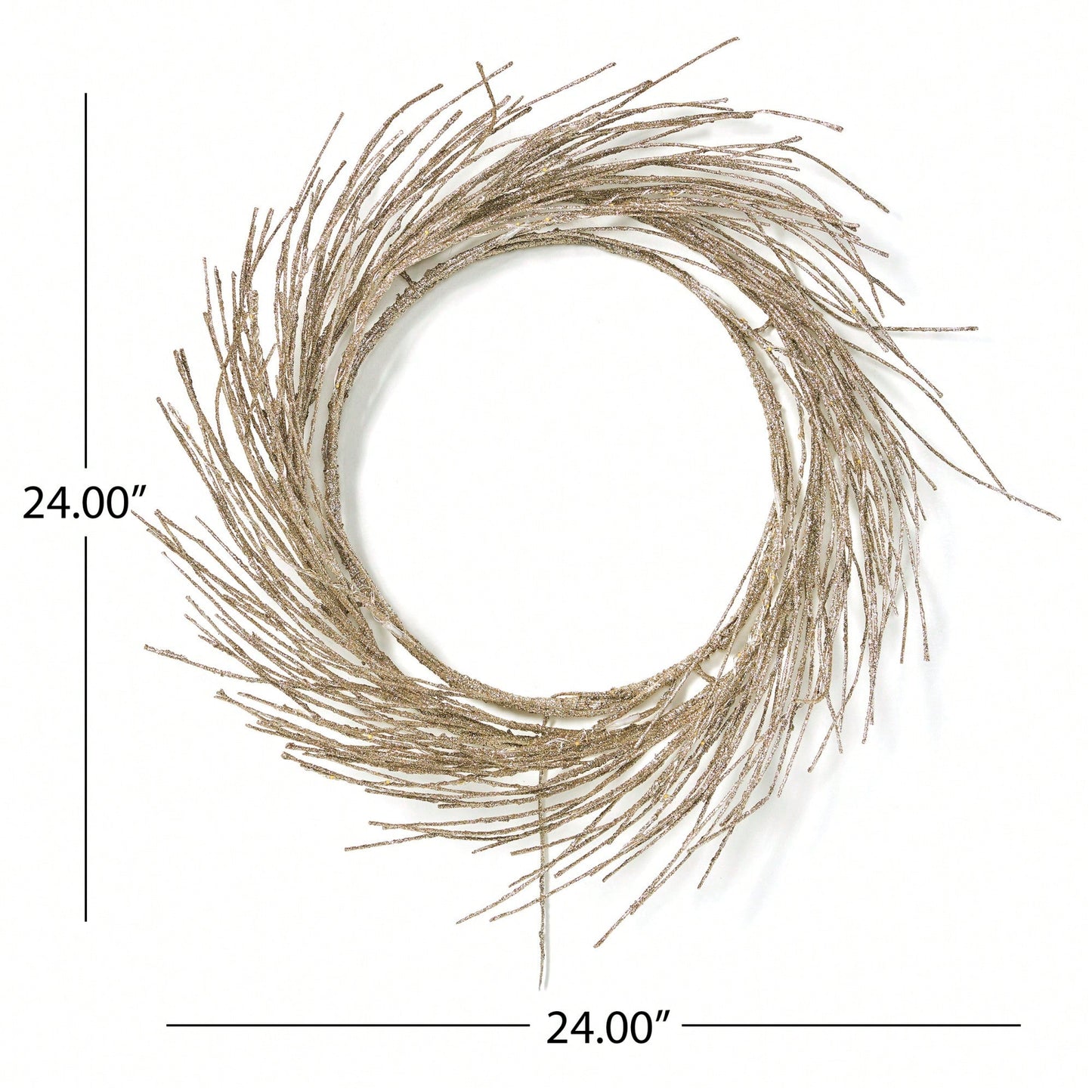 Illuminated 24-Inch Decorative Paper Wreath With LED Lights For Festive Home Décor