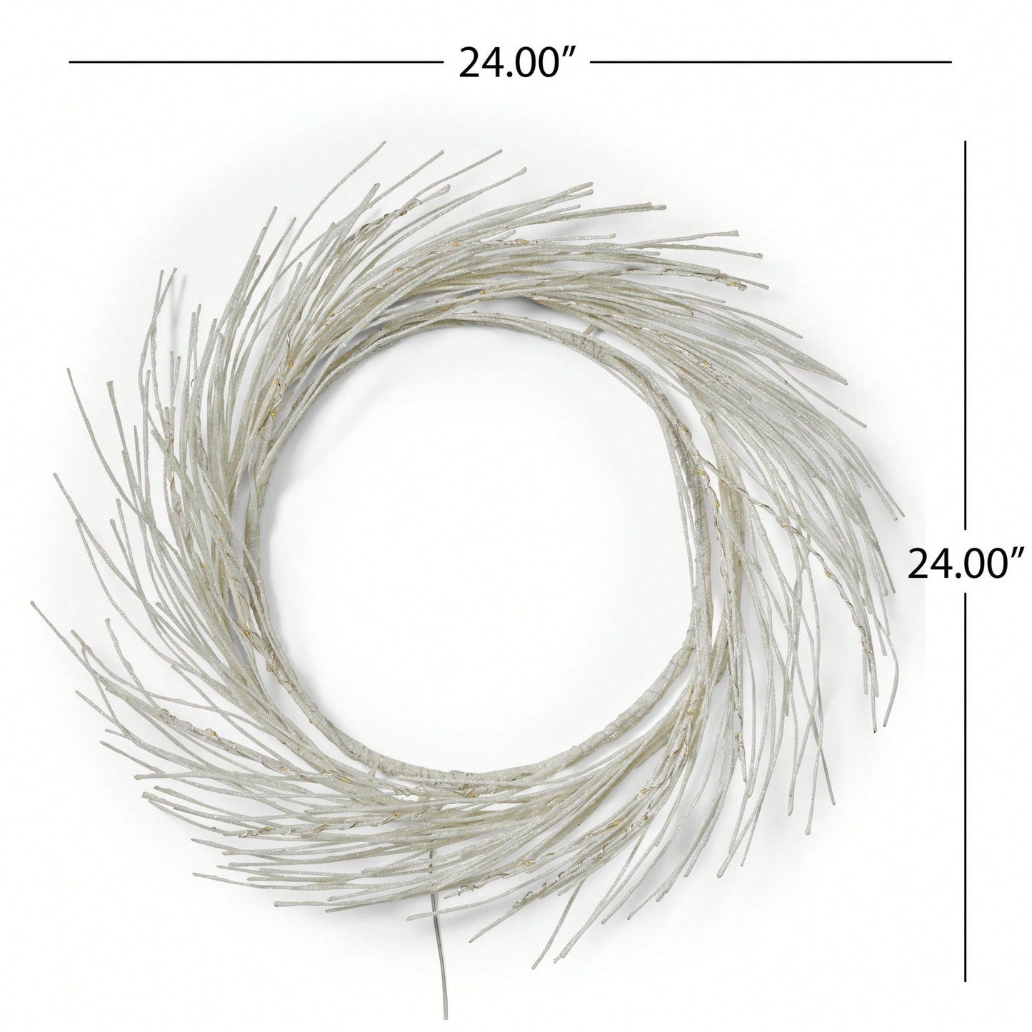 24-Inch Illuminated Paper Wreath With Battery-Operated LED Lights For Enchanting Holiday Decor