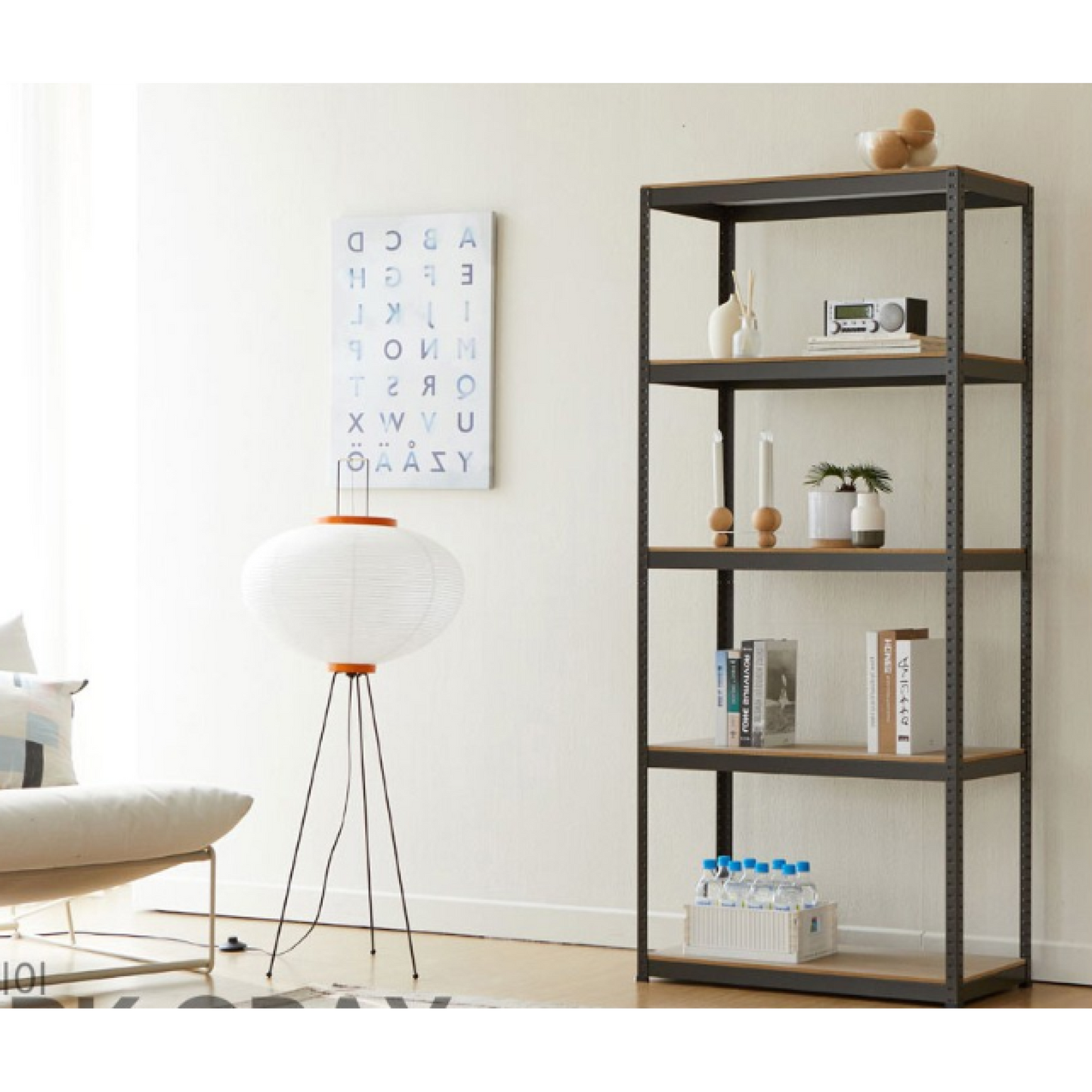Heavy Duty 5-Tier Adjustable Storage Shelves - Metal Utility Rack For Garage, Pantry, Closet, And Kitchen, 23.6" X 15.7" X 47.2", Black