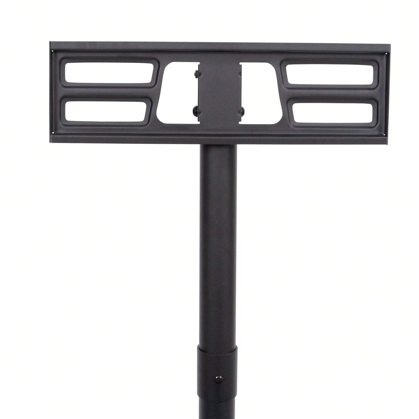 Height Adjustable Rolling TV Stand with Media Shelf for 23-60 Inch TVs Supports 55lbs Max VESA 400x400mm