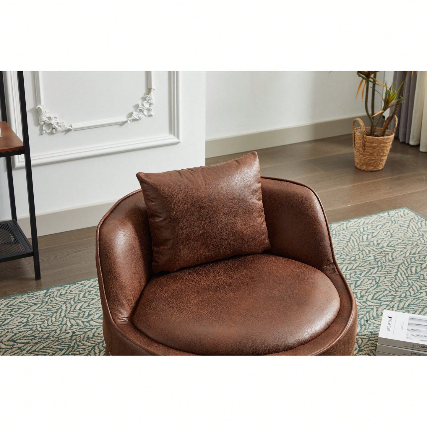 Modern 360-Degree Swivel Accent Chair - Stylish Barrel Chair For Living Room And Bedroom Comfort