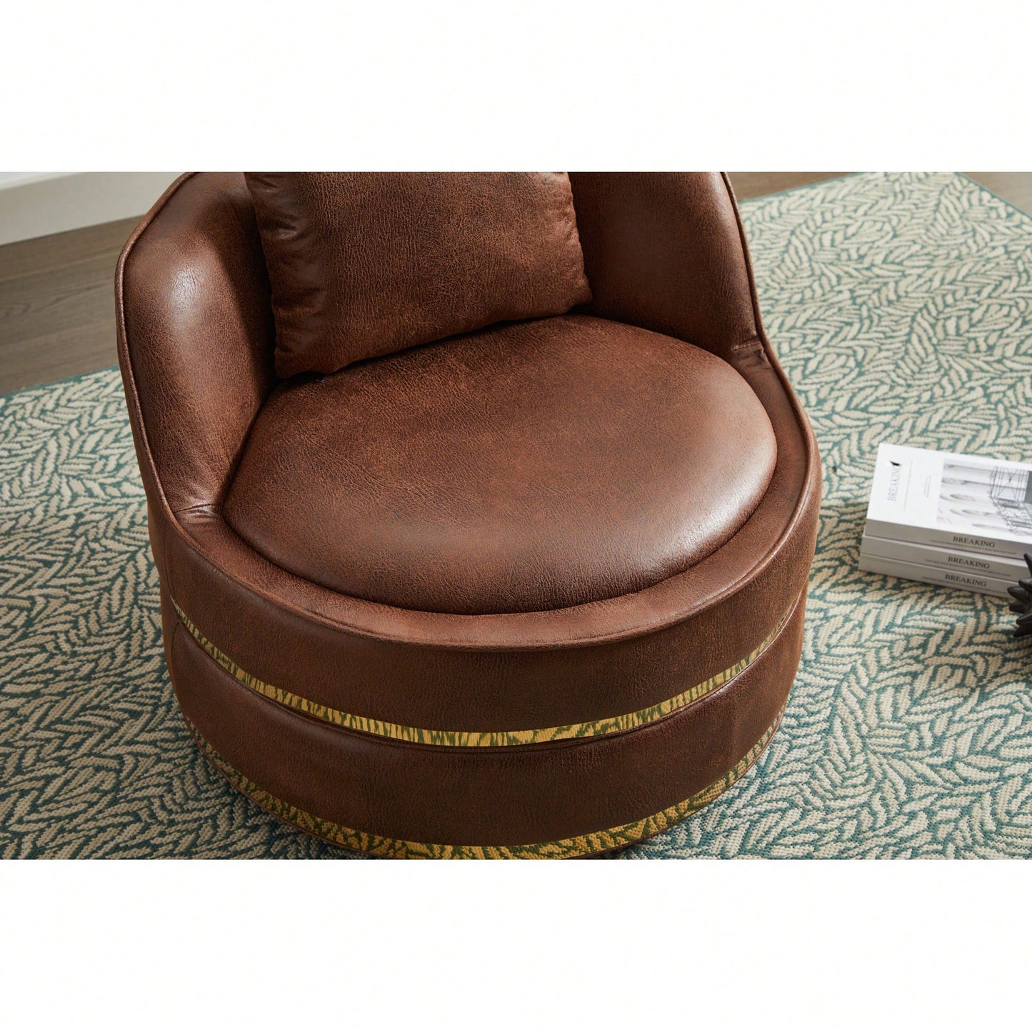 Modern 360-Degree Swivel Accent Chair - Stylish Barrel Chair For Living Room And Bedroom Comfort
