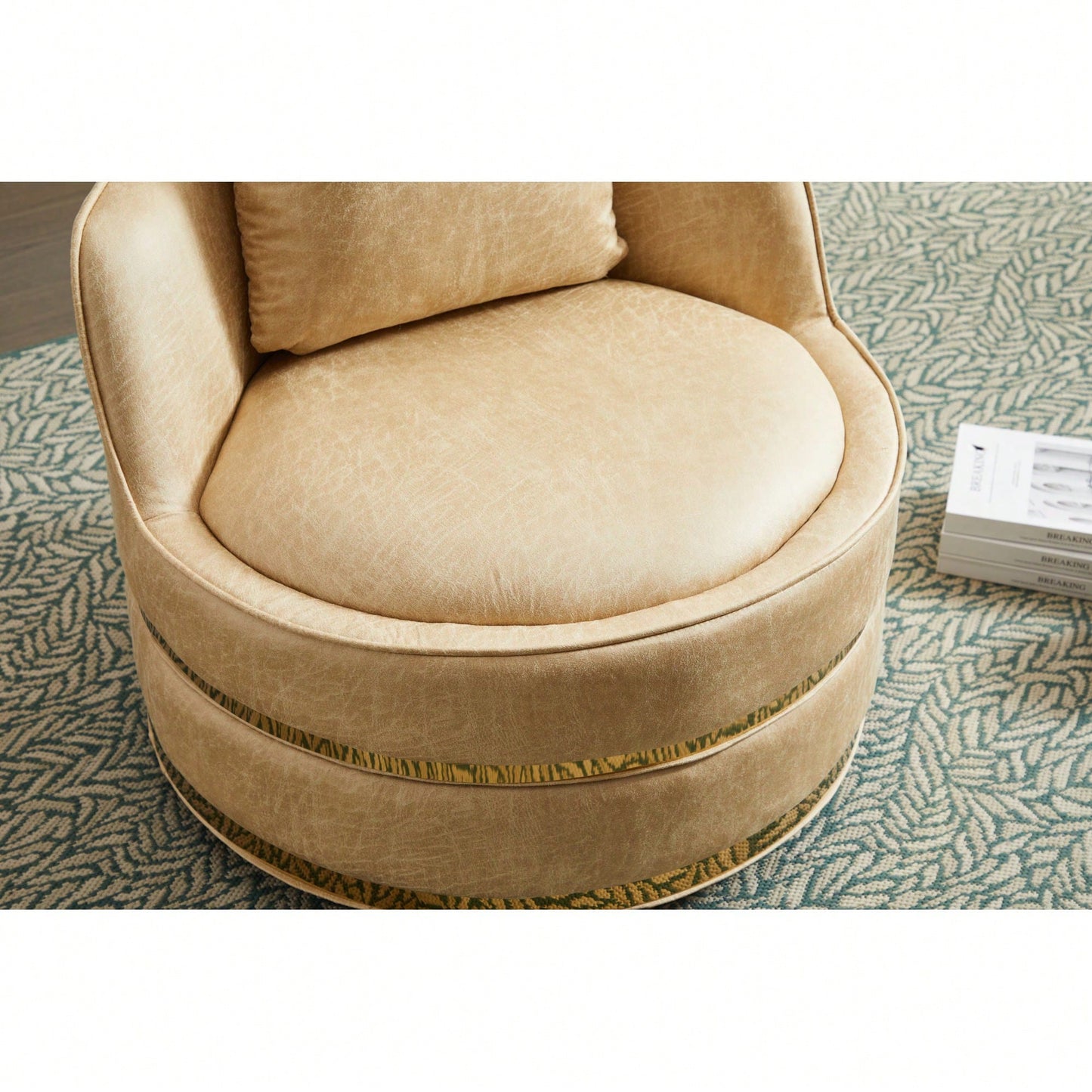 Modern 360-Degree Swivel Accent Chair - Stylish Barrel Chair For Living Room And Bedroom Comfort