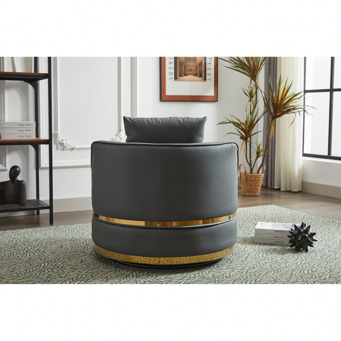 Modern 360-Degree Swivel Accent Chair - Stylish Barrel Chair For Living Room And Bedroom Comfort