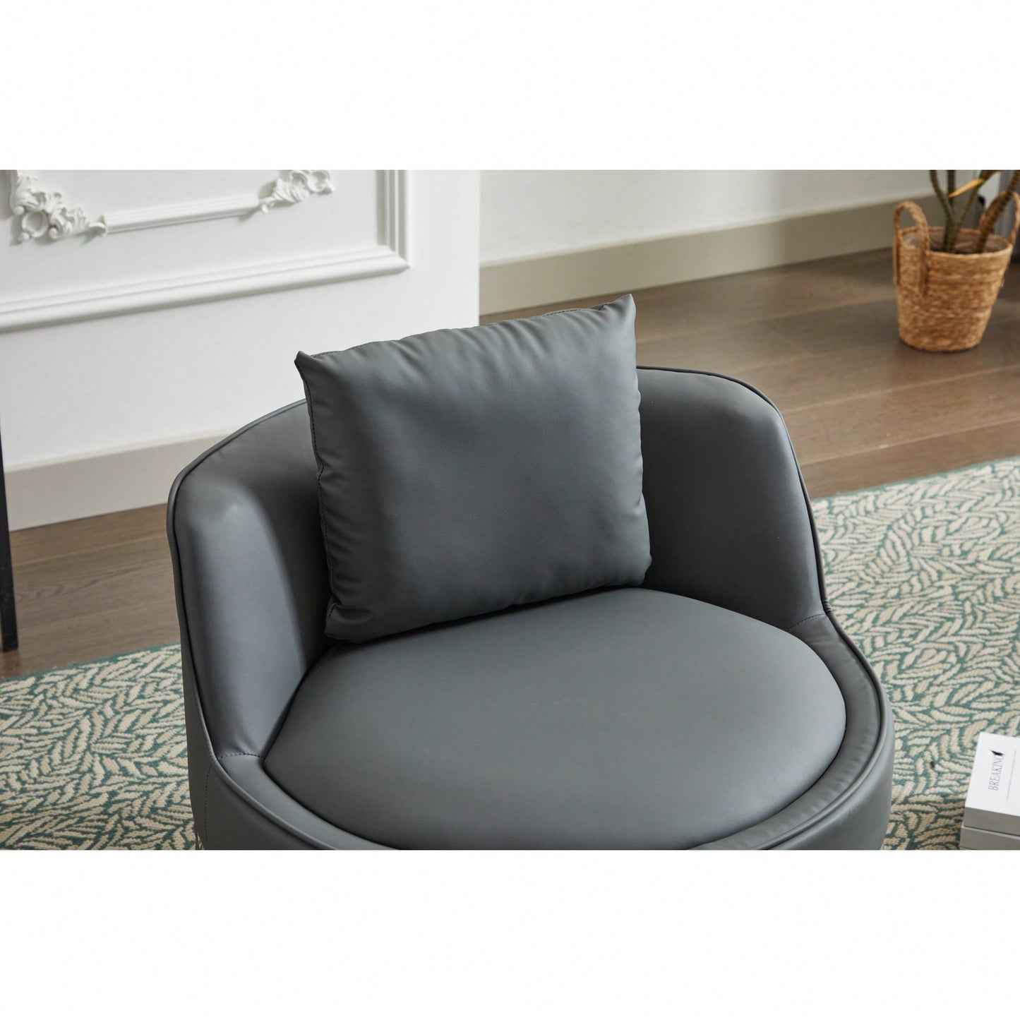 Modern 360-Degree Swivel Accent Chair - Stylish Barrel Chair For Living Room And Bedroom Comfort