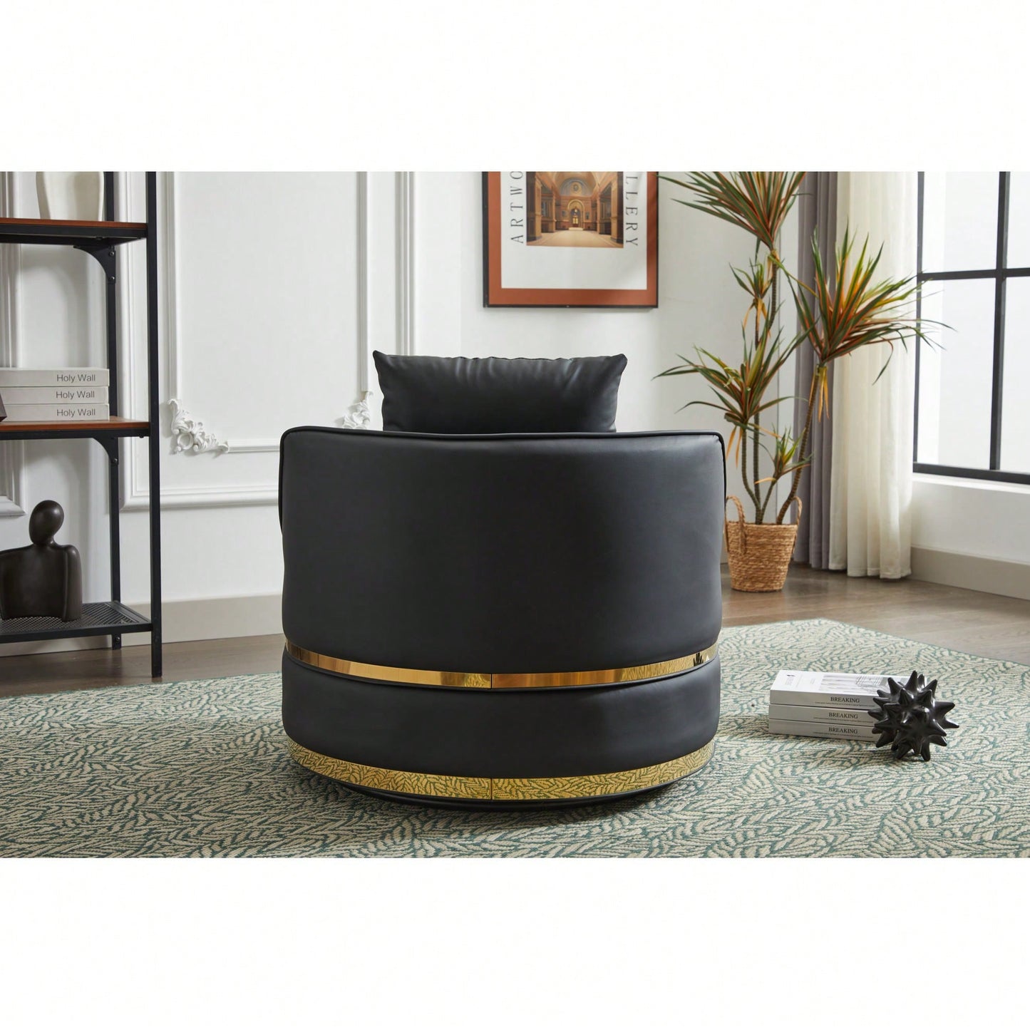 Modern 360-Degree Swivel Accent Chair - Stylish Barrel Chair For Living Room And Bedroom Comfort