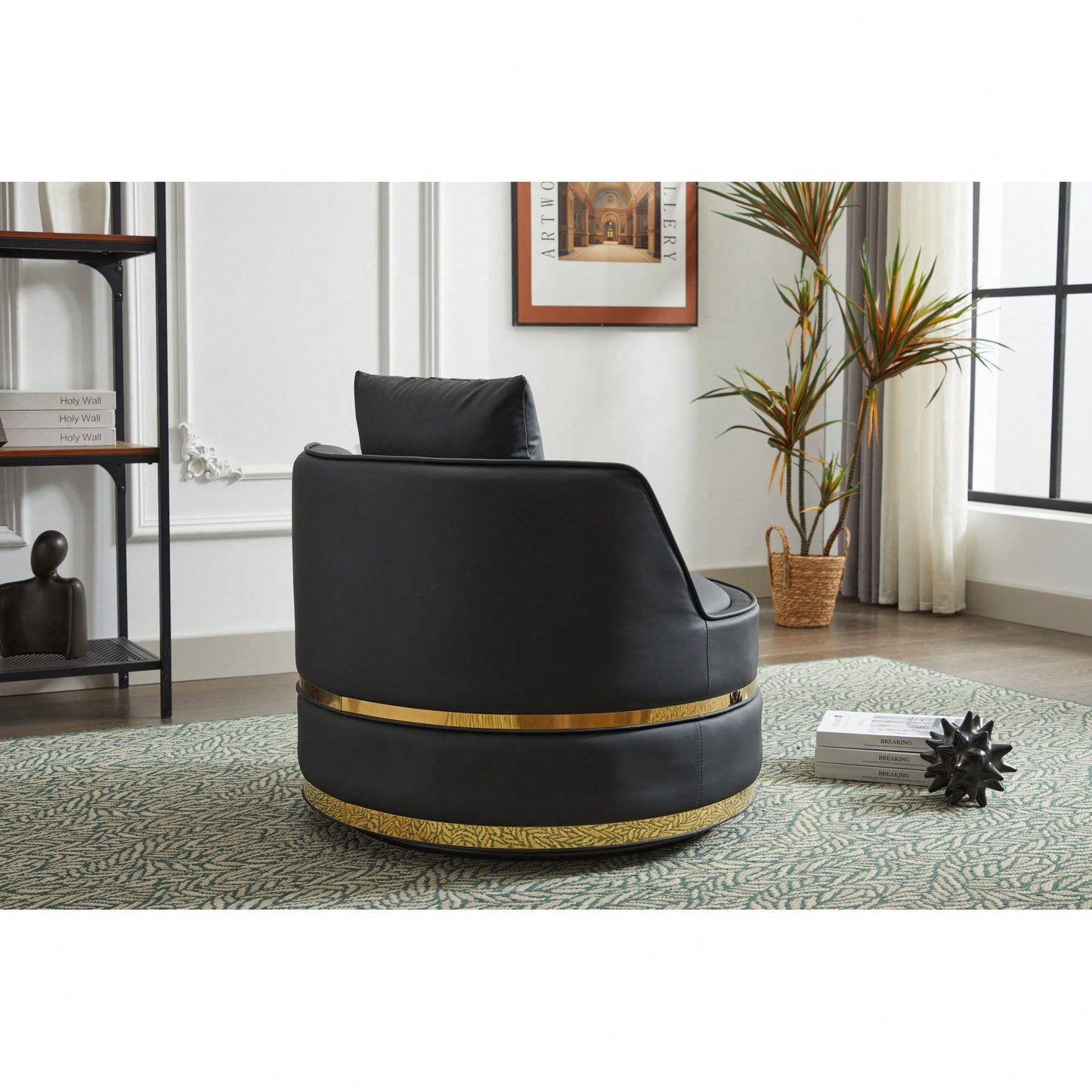Modern 360-Degree Swivel Accent Chair - Stylish Barrel Chair For Living Room And Bedroom Comfort