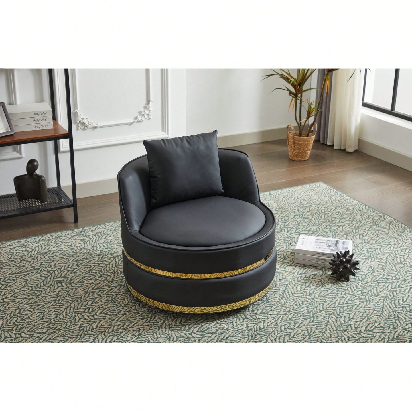 Modern 360-Degree Swivel Accent Chair - Stylish Barrel Chair For Living Room And Bedroom Comfort