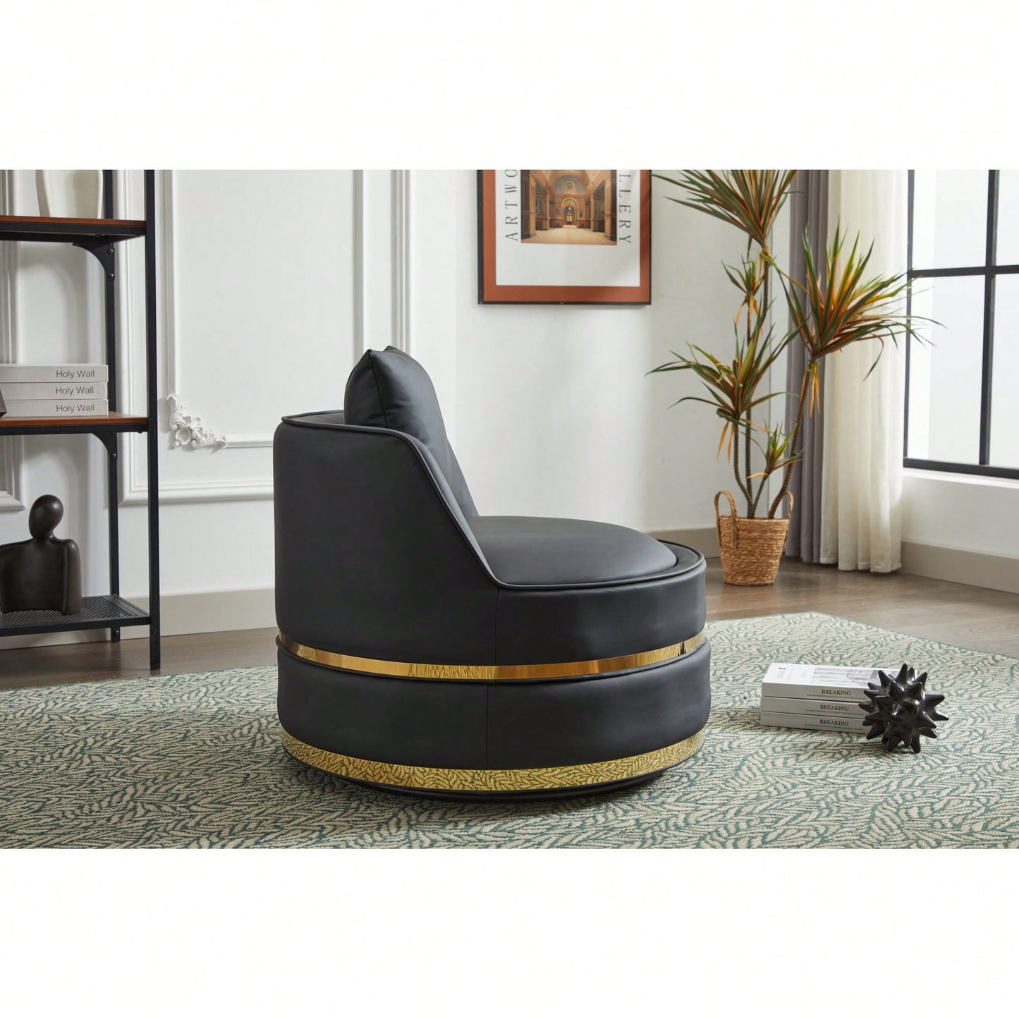 Modern 360-Degree Swivel Accent Chair - Stylish Barrel Chair For Living Room And Bedroom Comfort