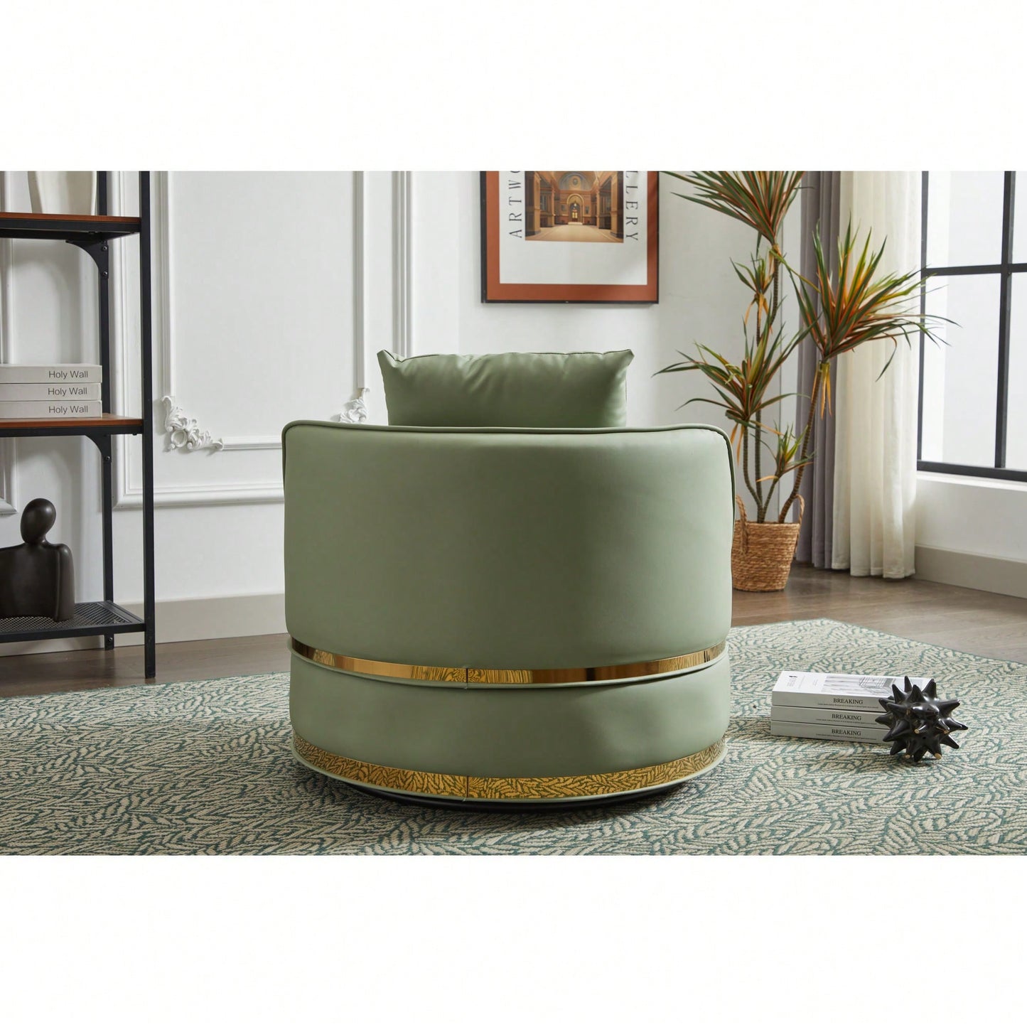 Modern 360-Degree Swivel Accent Chair - Stylish Barrel Chair For Living Room And Bedroom Comfort