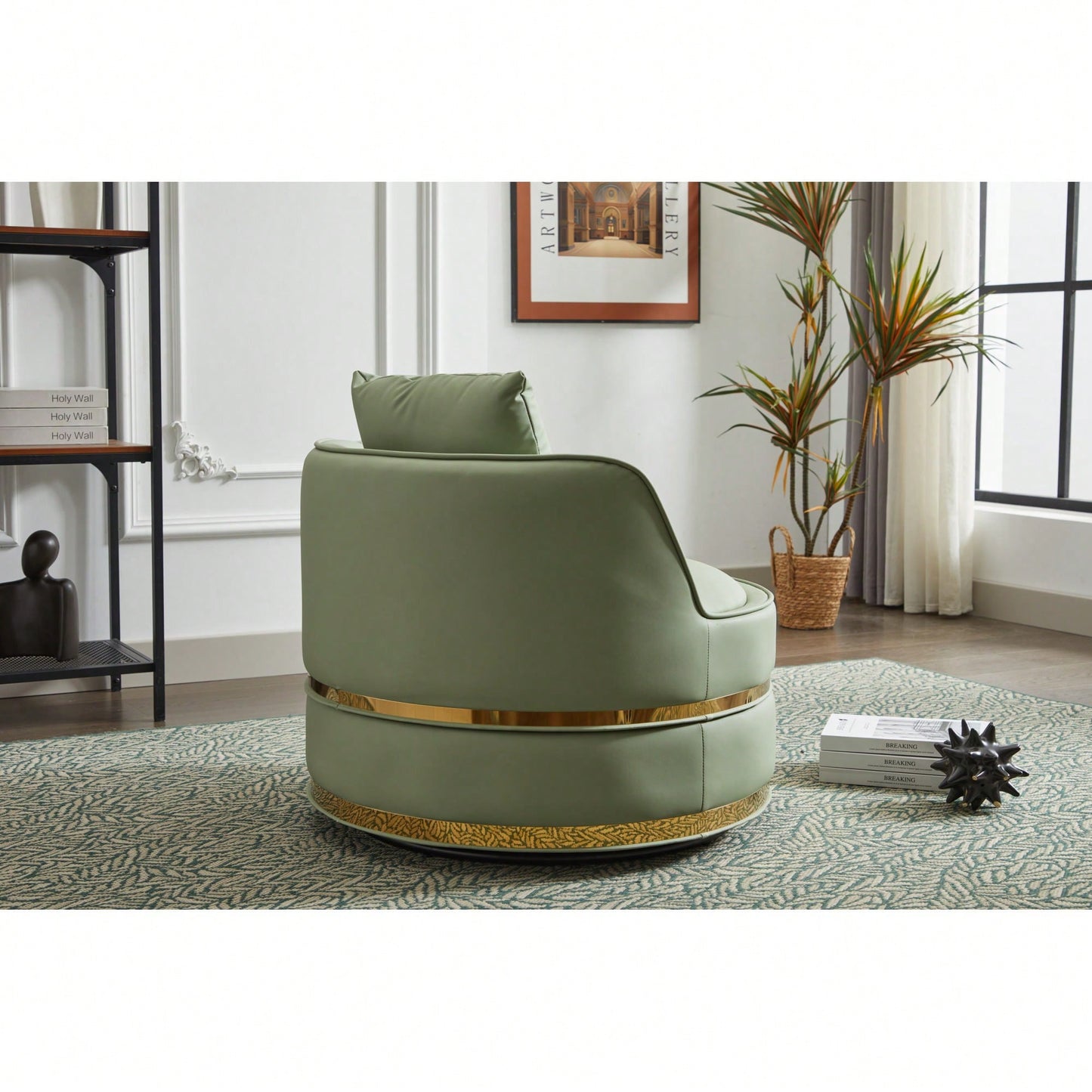 Modern 360-Degree Swivel Accent Chair - Stylish Barrel Chair For Living Room And Bedroom Comfort