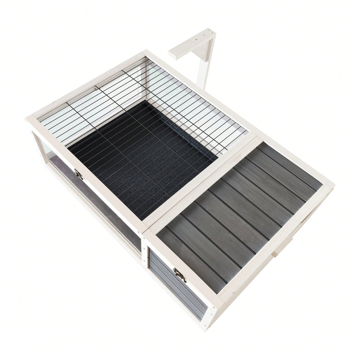 39.5 Inch Indoor Turtle Habitat Wooden Reptile Cage for Lizards Geckos with Waterproof Tray Light Support Acrylic Window