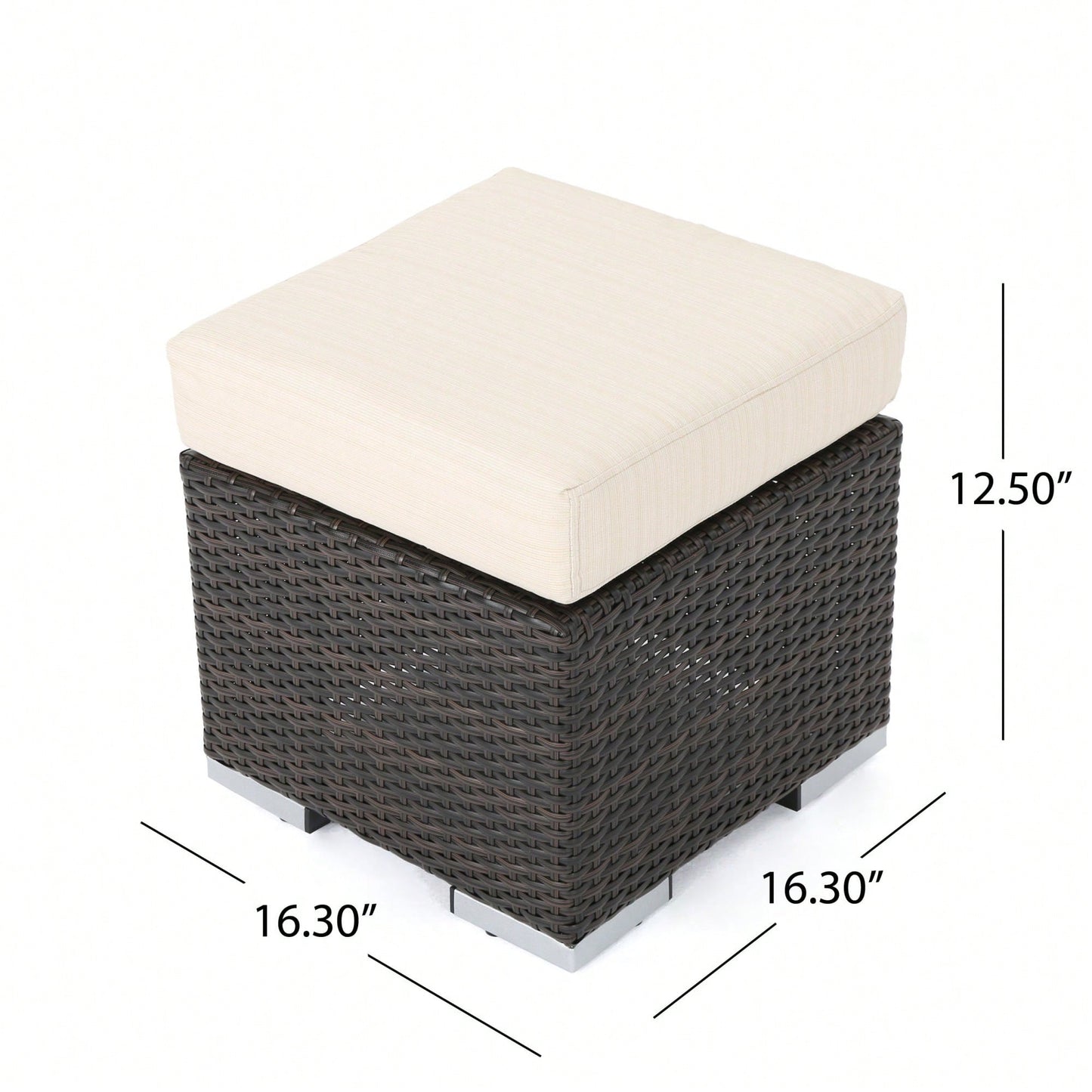 Stylish 16-Inch Round Ottoman For Cozy Living Spaces And Versatile Decor