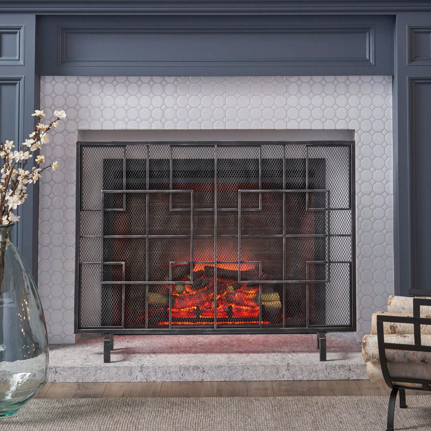 Elegant Decorative Fire Screen For Home Safety And Style - Customizable Designs For Any Living Space