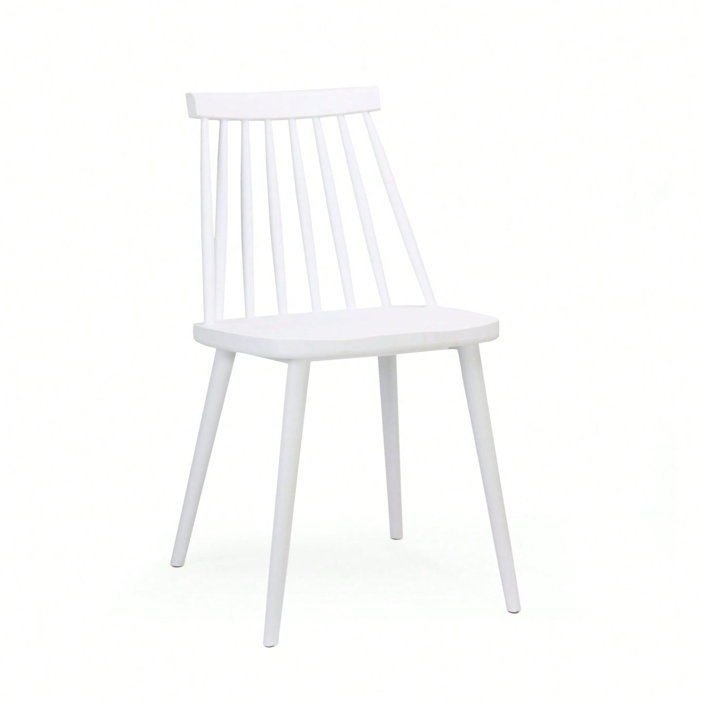 Rustic White Spindle Back Dining Chairs – Set Of 2 For Farmhouse Style Dining Room Decor
