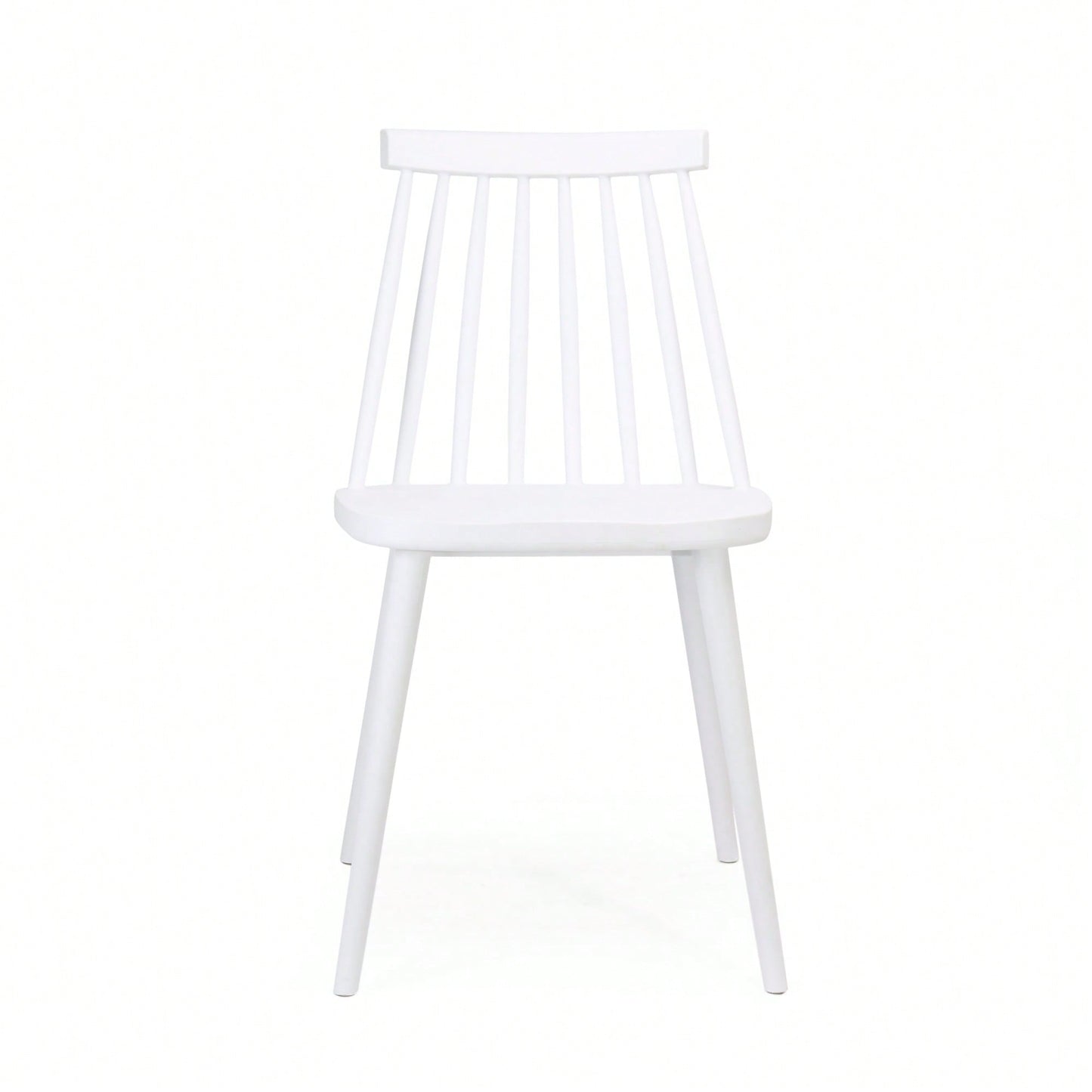 Rustic White Spindle Back Dining Chairs – Set Of 2 For Farmhouse Style Dining Room Decor