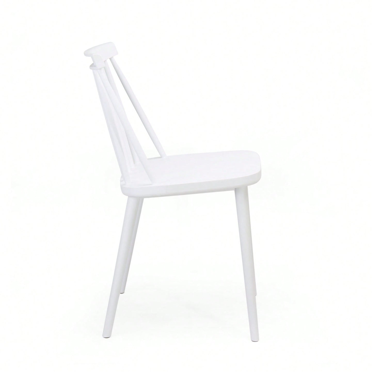 Rustic White Spindle Back Dining Chairs – Set Of 2 For Farmhouse Style Dining Room Decor