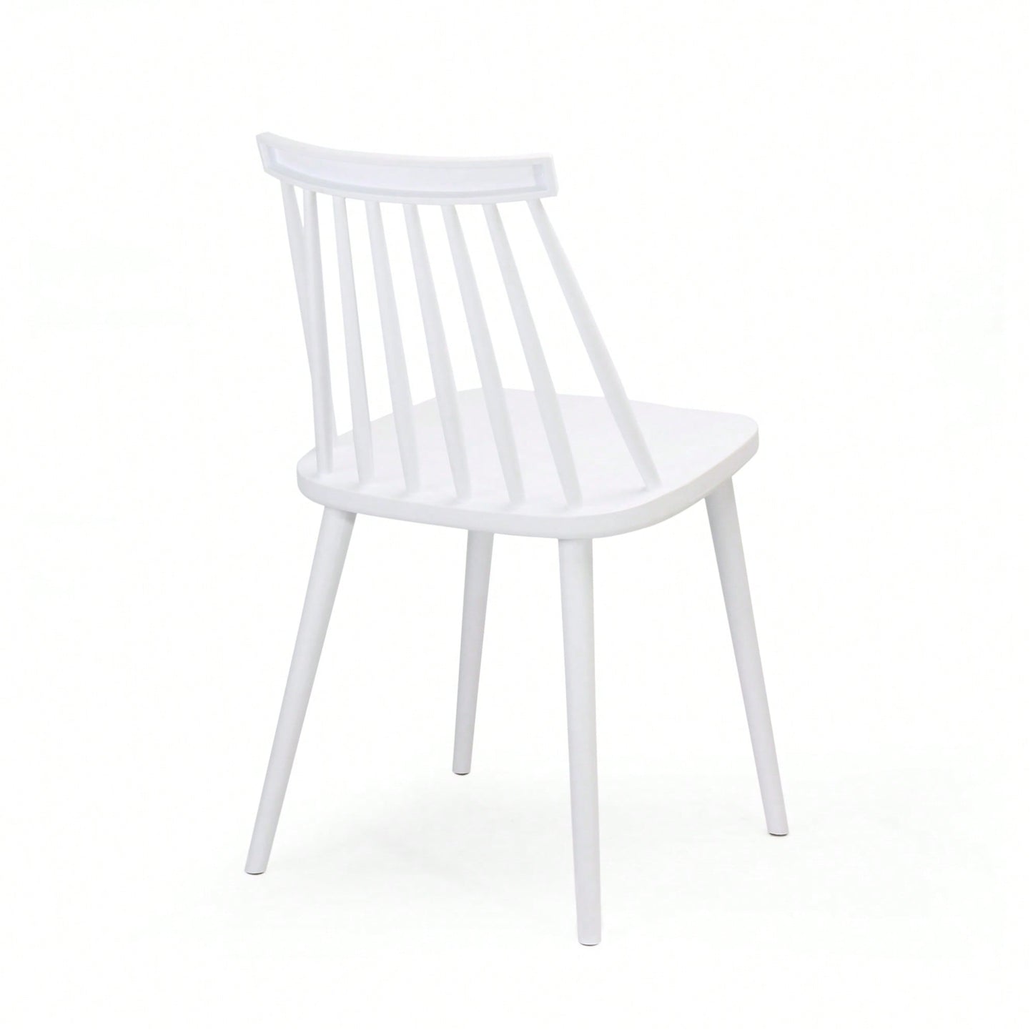 Rustic White Spindle Back Dining Chairs – Set Of 2 For Farmhouse Style Dining Room Decor