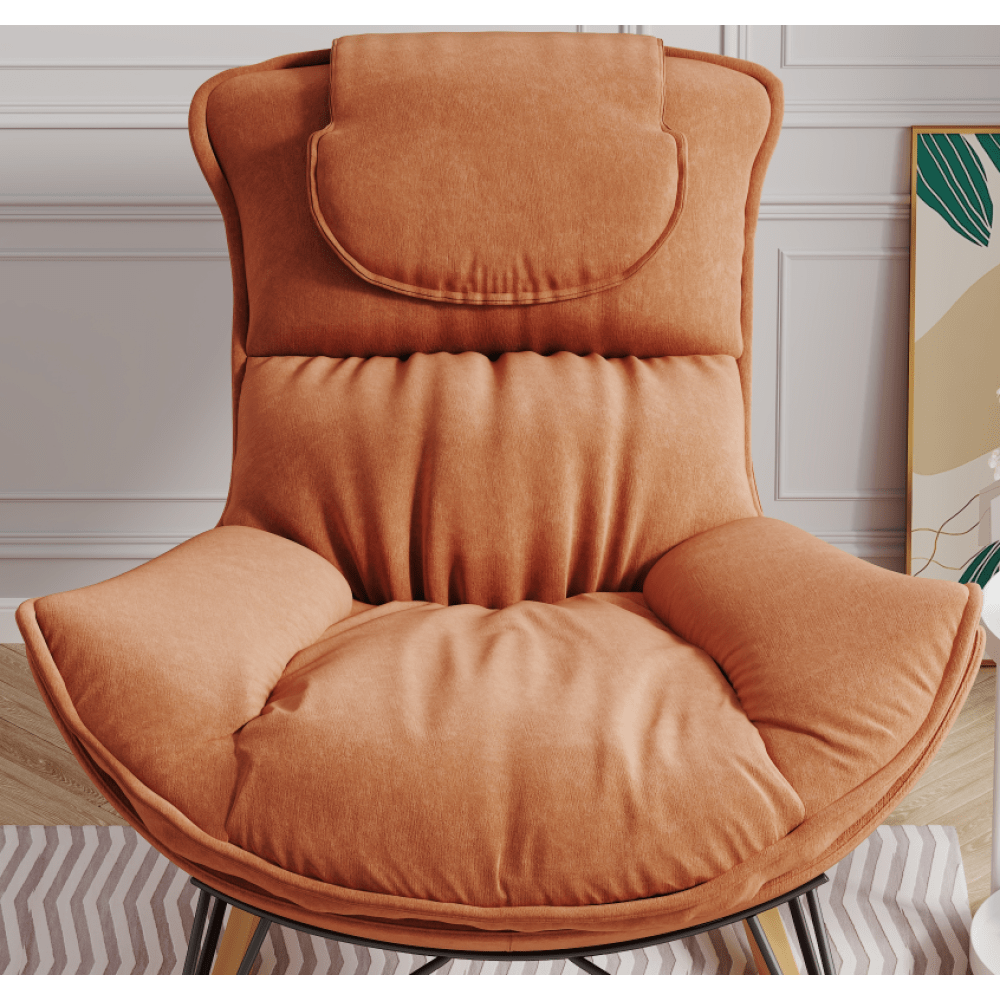 Elegant Light Green Rocking Chair For Balcony – Comfortable, Breathable, And Washable Seat Cushion For Leisure Spaces
