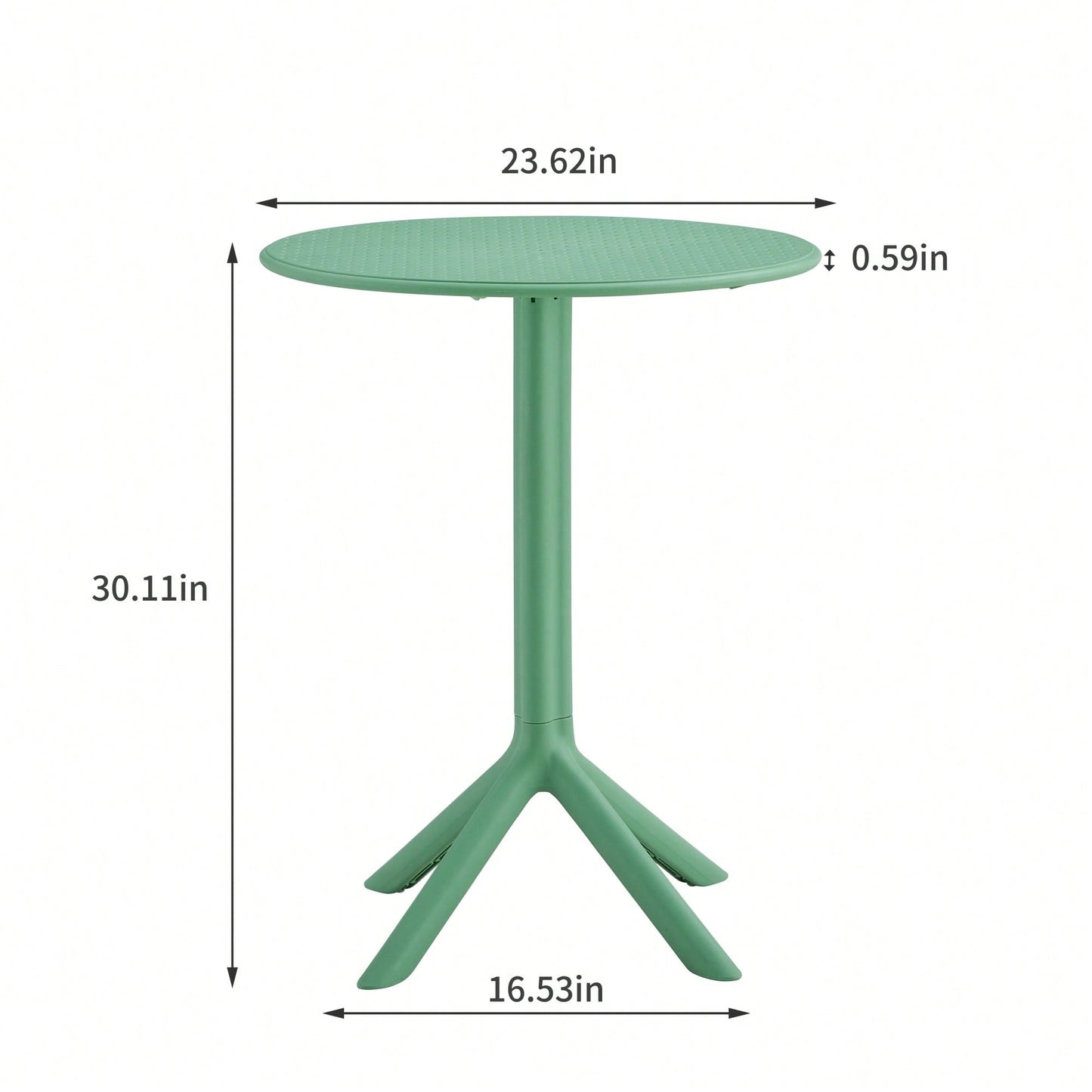 3-Piece Plastic Armchair Set For Bistro Dining - Ocean Plastic, Green Color