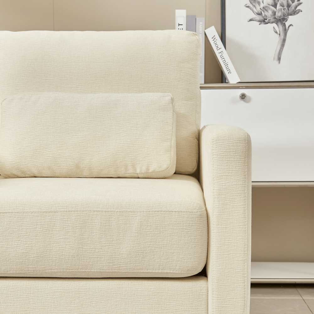 Stylish Chenille Upholstered Accent Chair With Solid Wood Frame - Perfect For Living Room, Bedroom, Or Office Decor