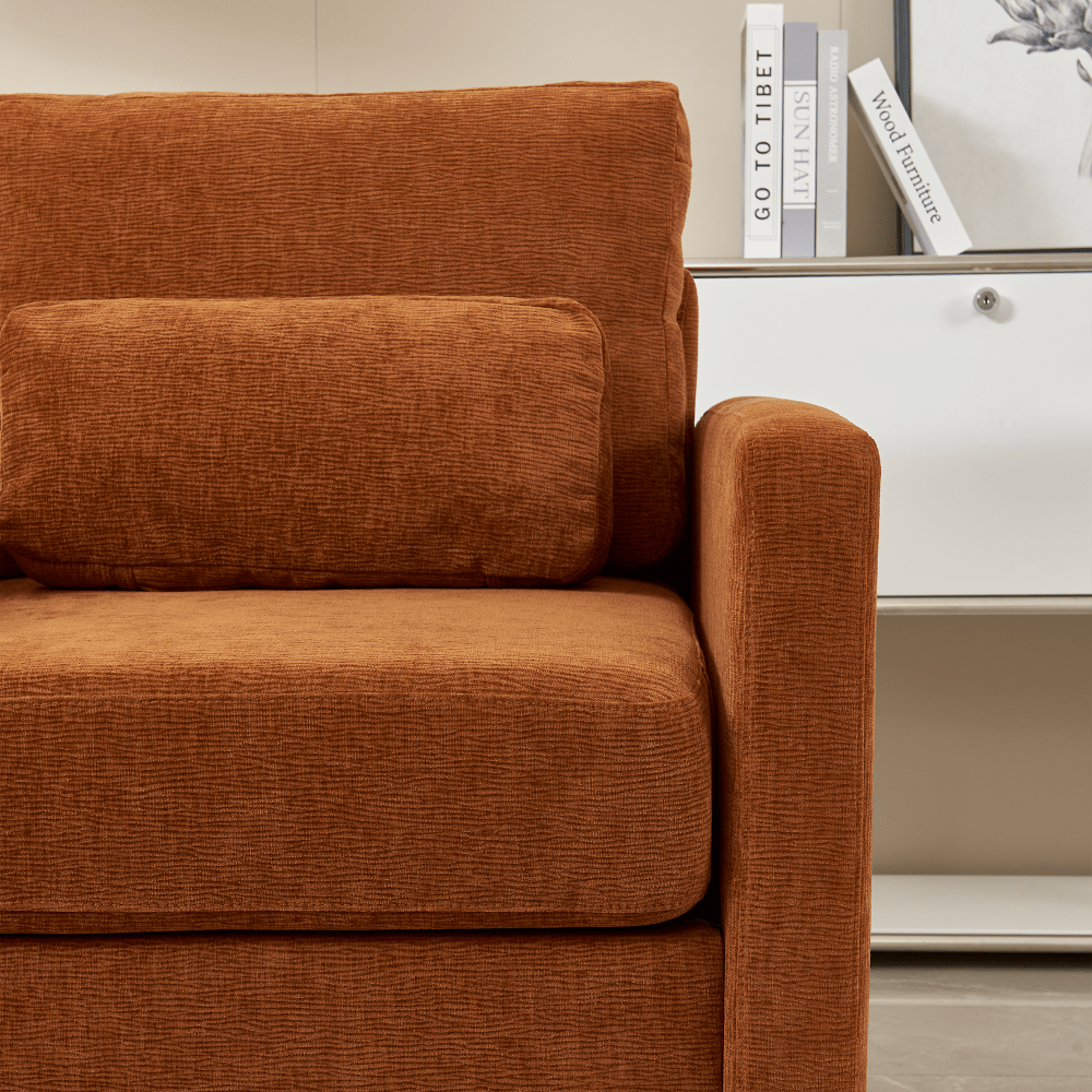 Stylish Chenille Upholstered Accent Chair With Solid Wood Frame - Perfect For Living Room, Bedroom, Or Office Decor