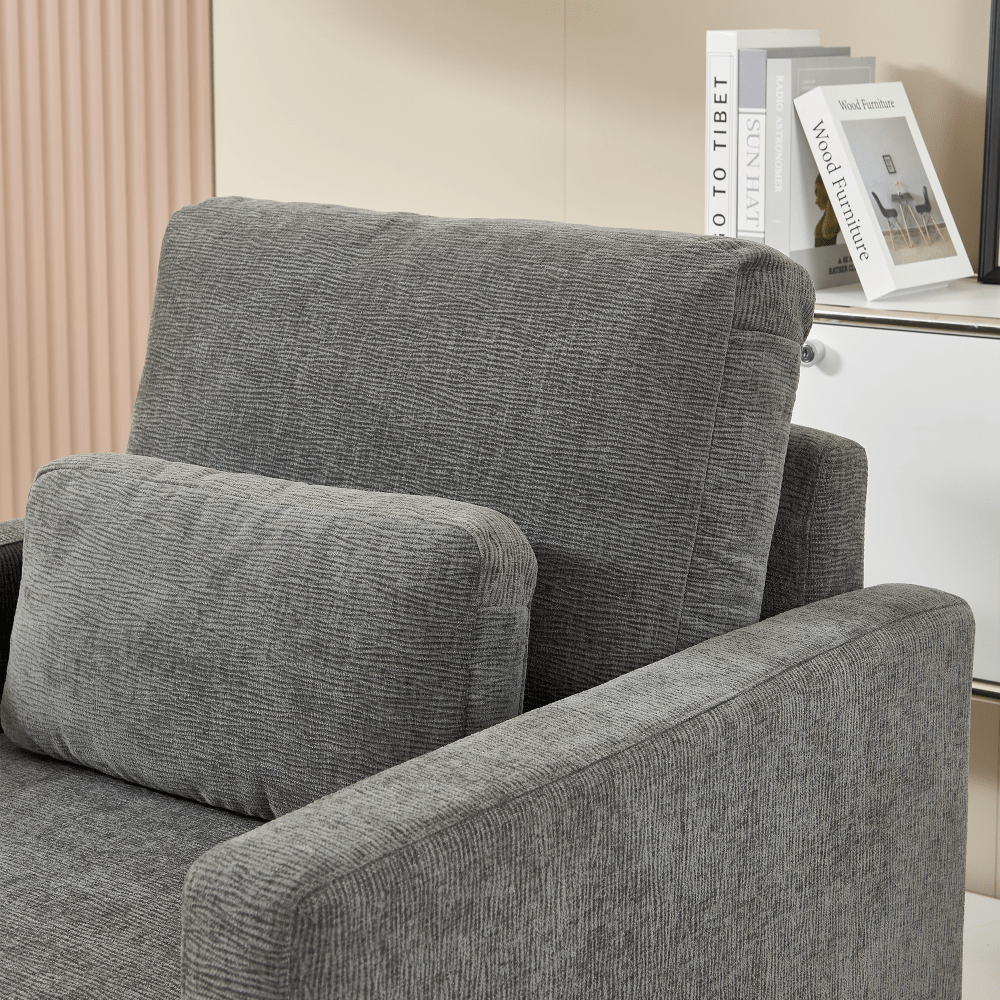 Stylish Chenille Upholstered Accent Chair With Solid Wood Frame - Perfect For Living Room, Bedroom, Or Office Decor