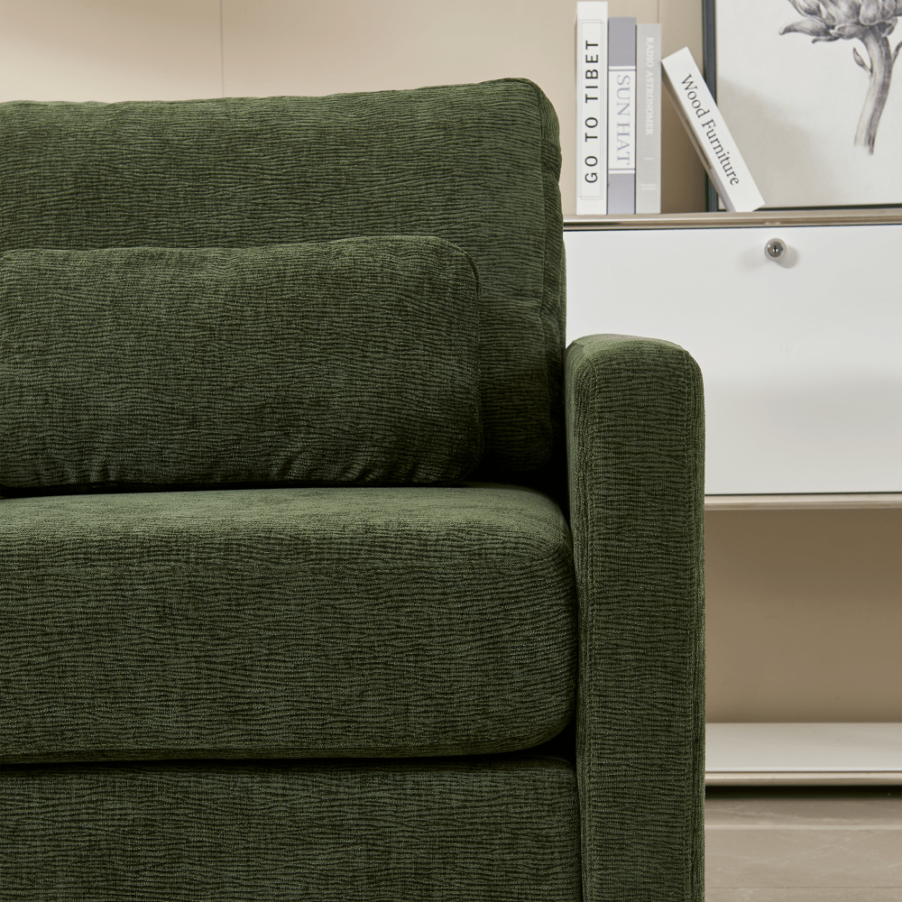 Stylish Chenille Upholstered Accent Chair With Solid Wood Frame - Perfect For Living Room, Bedroom, Or Office Decor