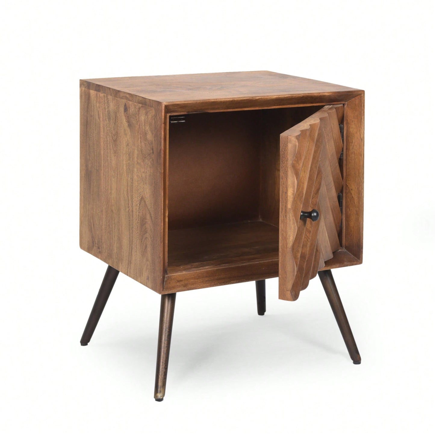 Stylish Wooden And Iron Storage Cabinet For Home Decor And Organization