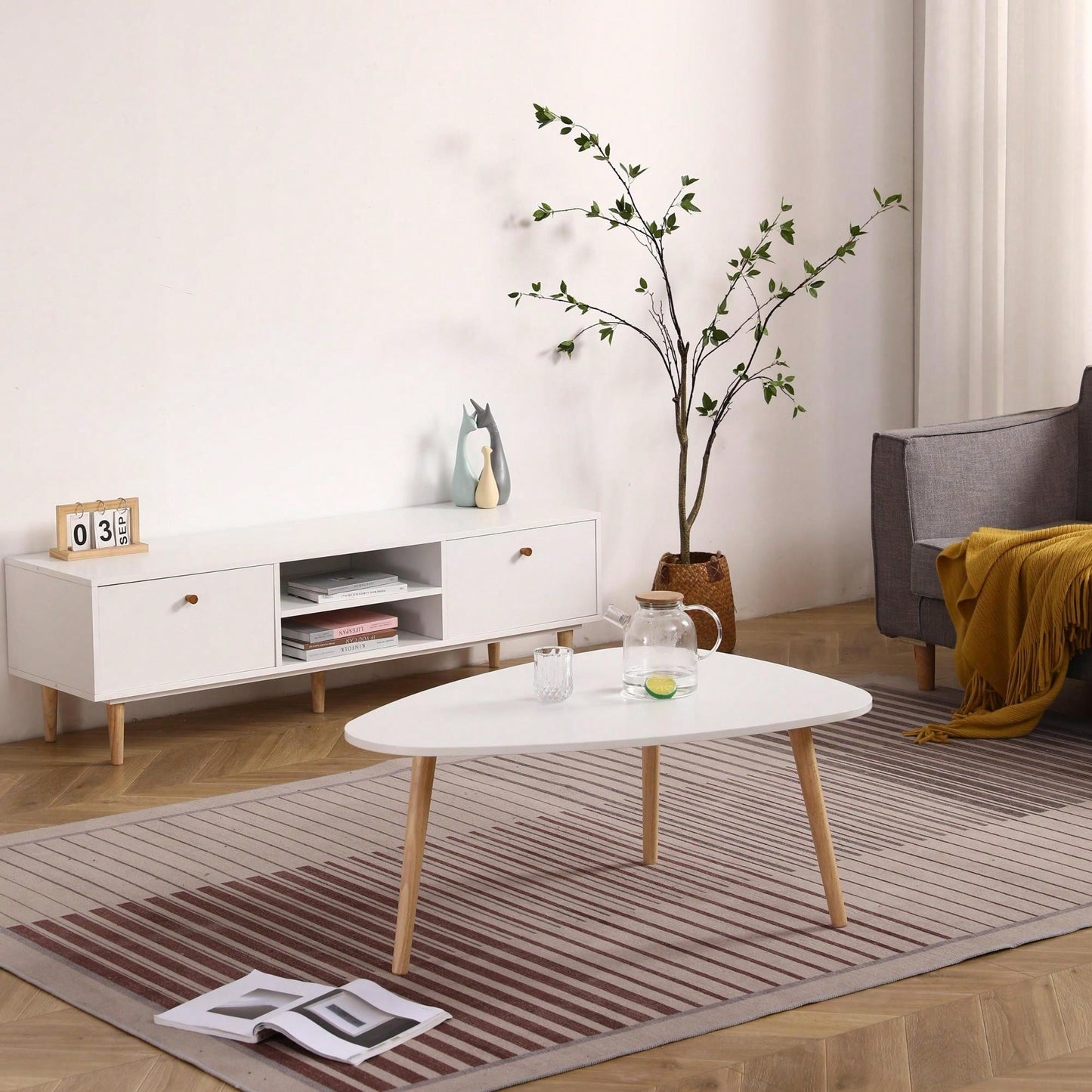 Elegant Egg-Shaped Coffee Table For Modern Living Spaces - Stylish And Unique Design