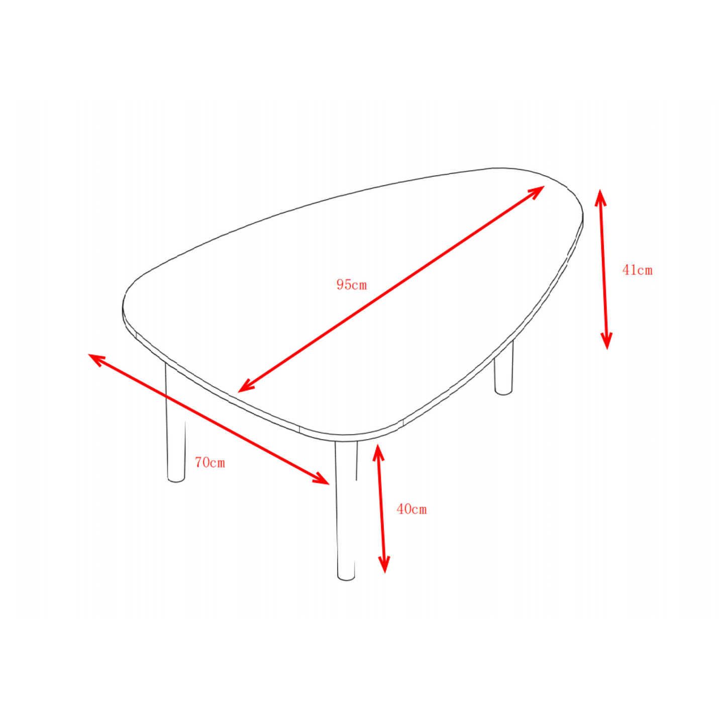Elegant Egg-Shaped Coffee Table For Modern Living Spaces - Stylish And Unique Design