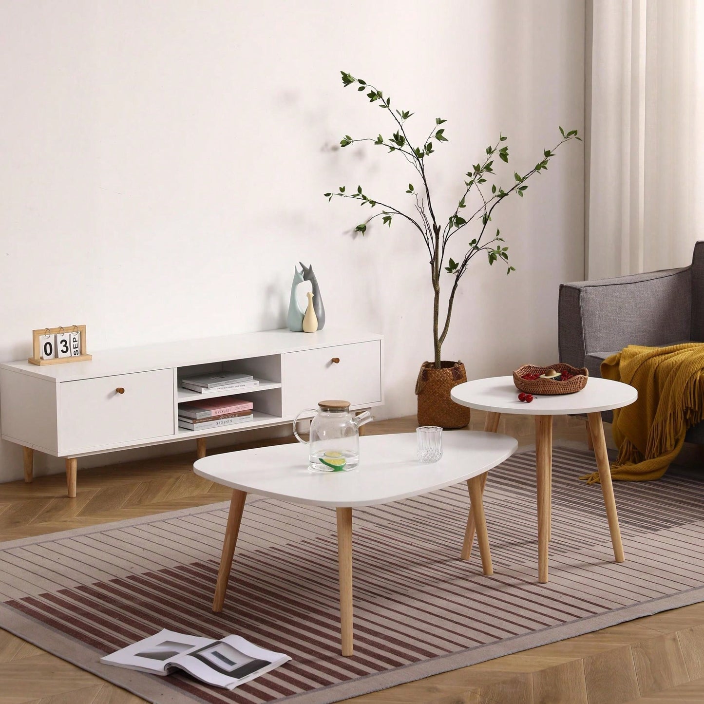 Elegant Egg-Shaped Coffee Table For Modern Living Spaces - Stylish And Unique Design