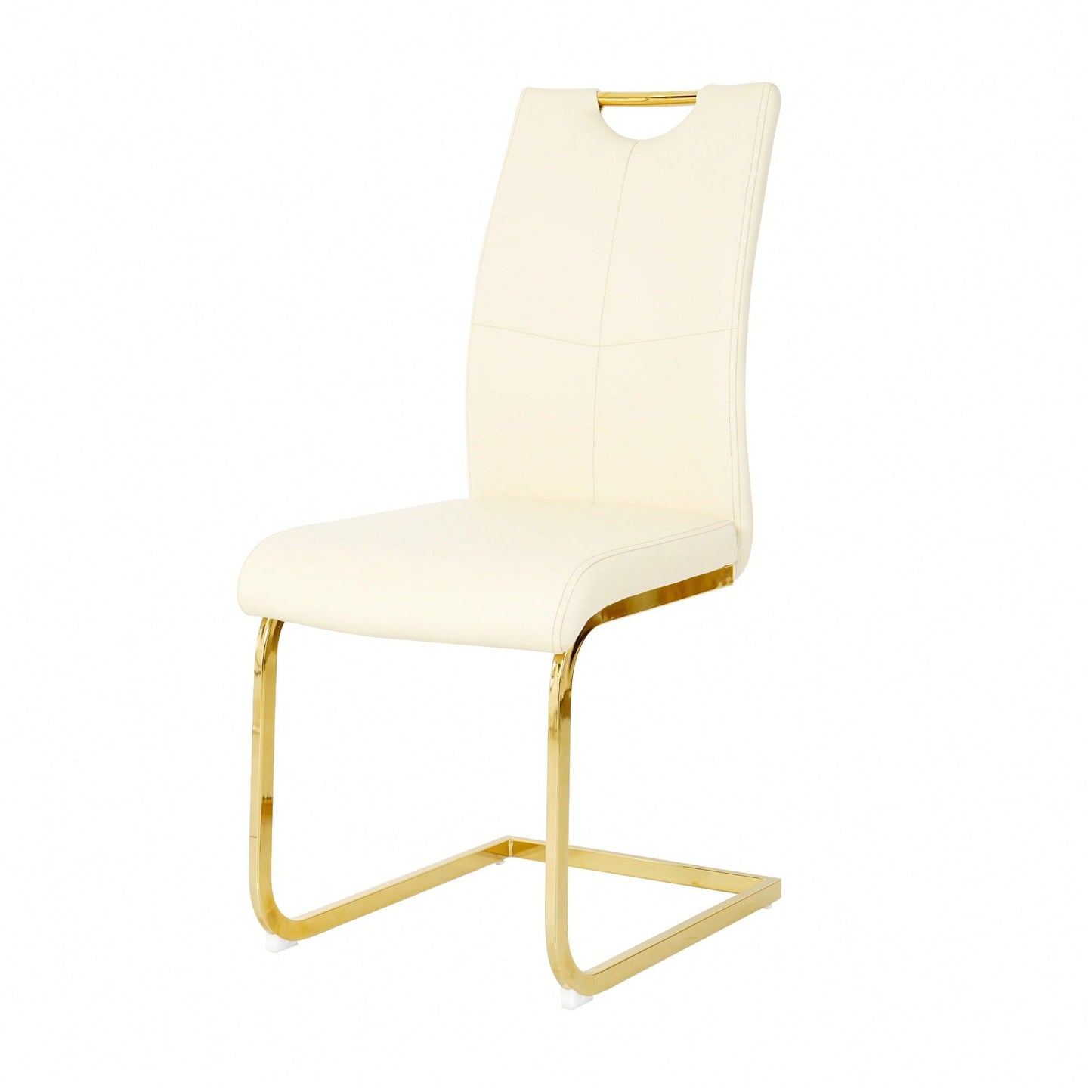 Stylish Upholstered Dining Chair Set With Gold Metal Legs – Modern Living Room, Kitchen, And Bedroom Accent Chairs (Set Of 2)
