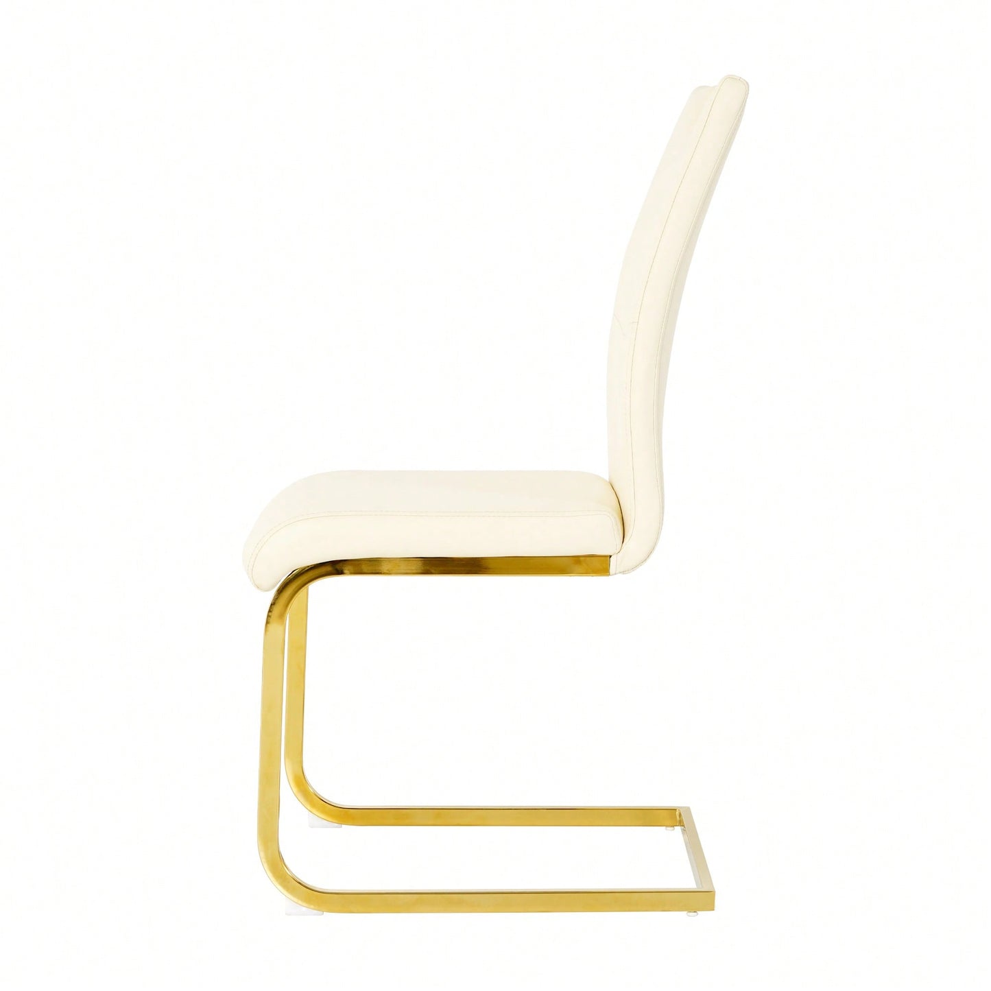 Stylish Upholstered Dining Chair Set With Gold Metal Legs – Modern Living Room, Kitchen, And Bedroom Accent Chairs (Set Of 2)